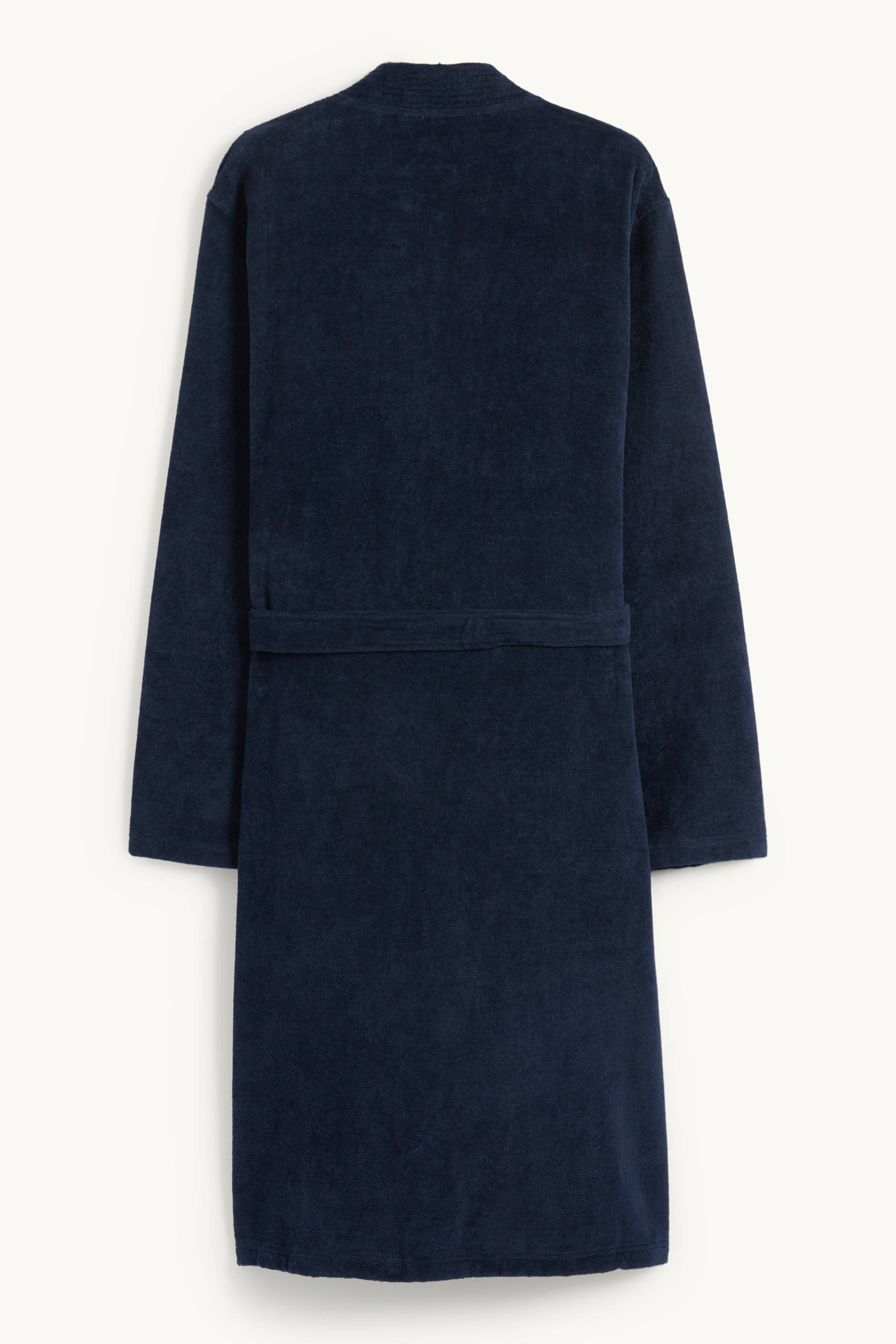 Terry cloth bathrobe dark blue
