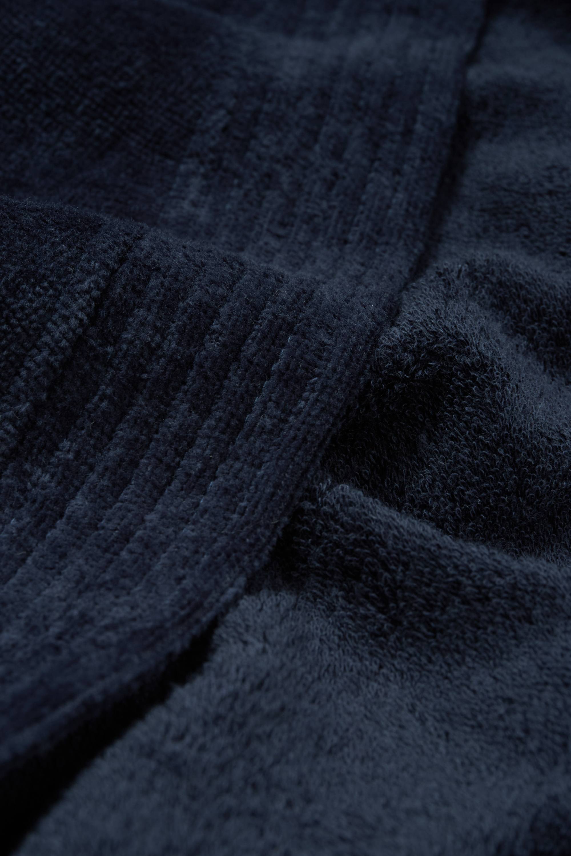Terry cloth bathrobe dark blue