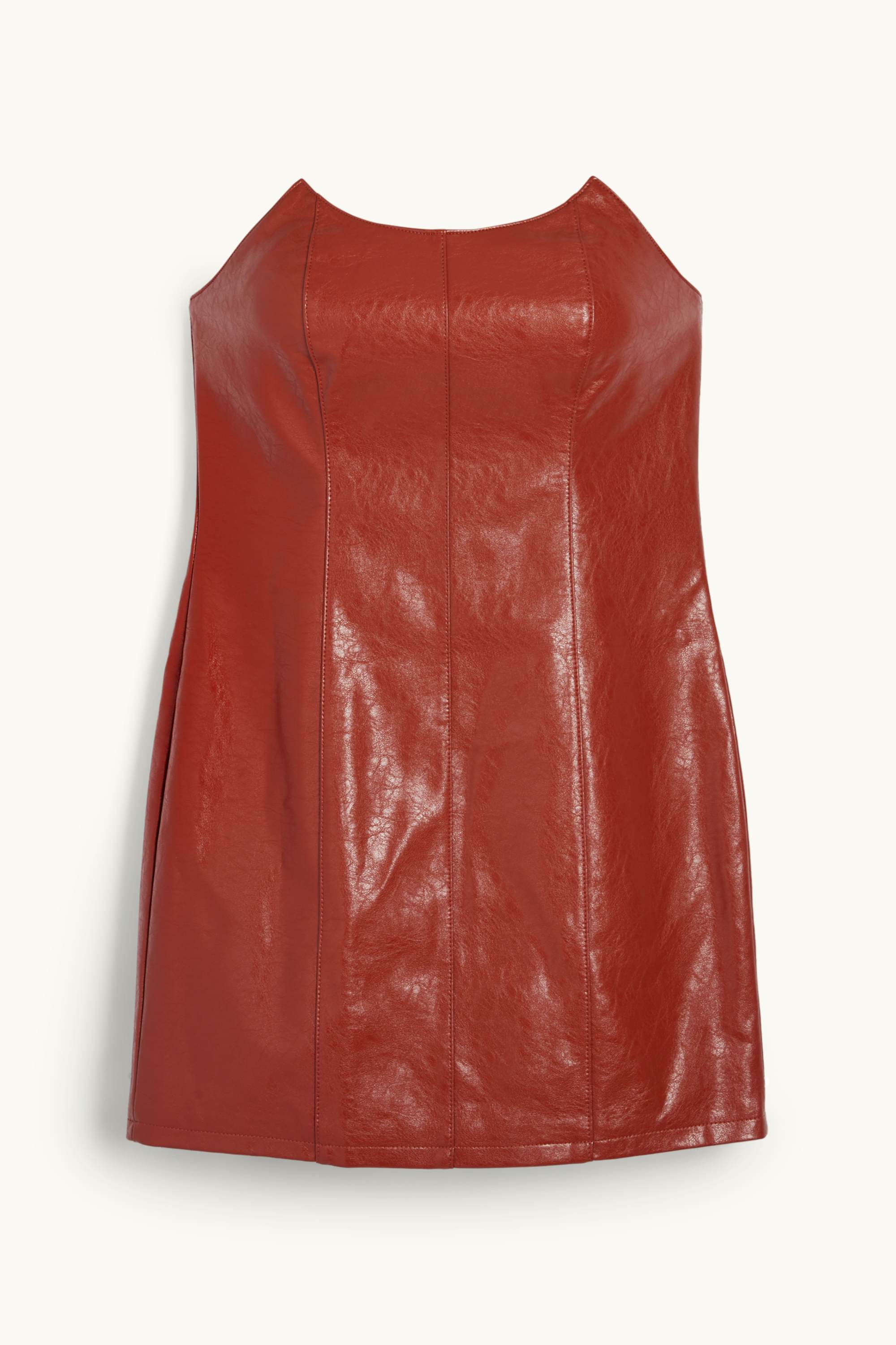 Bodycon dress - faux leather red