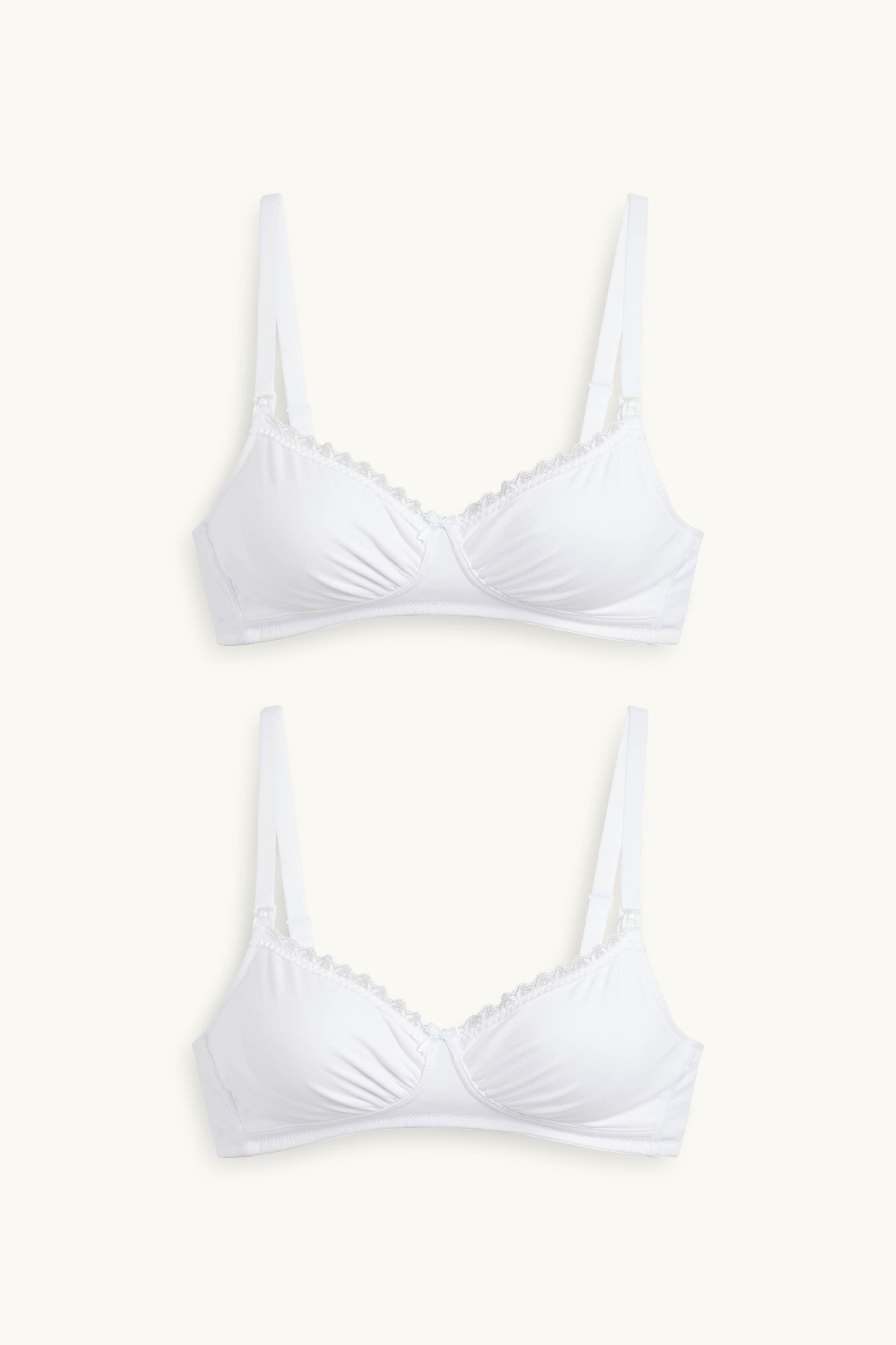 Multipack of 2 - non-wired nursing bra white