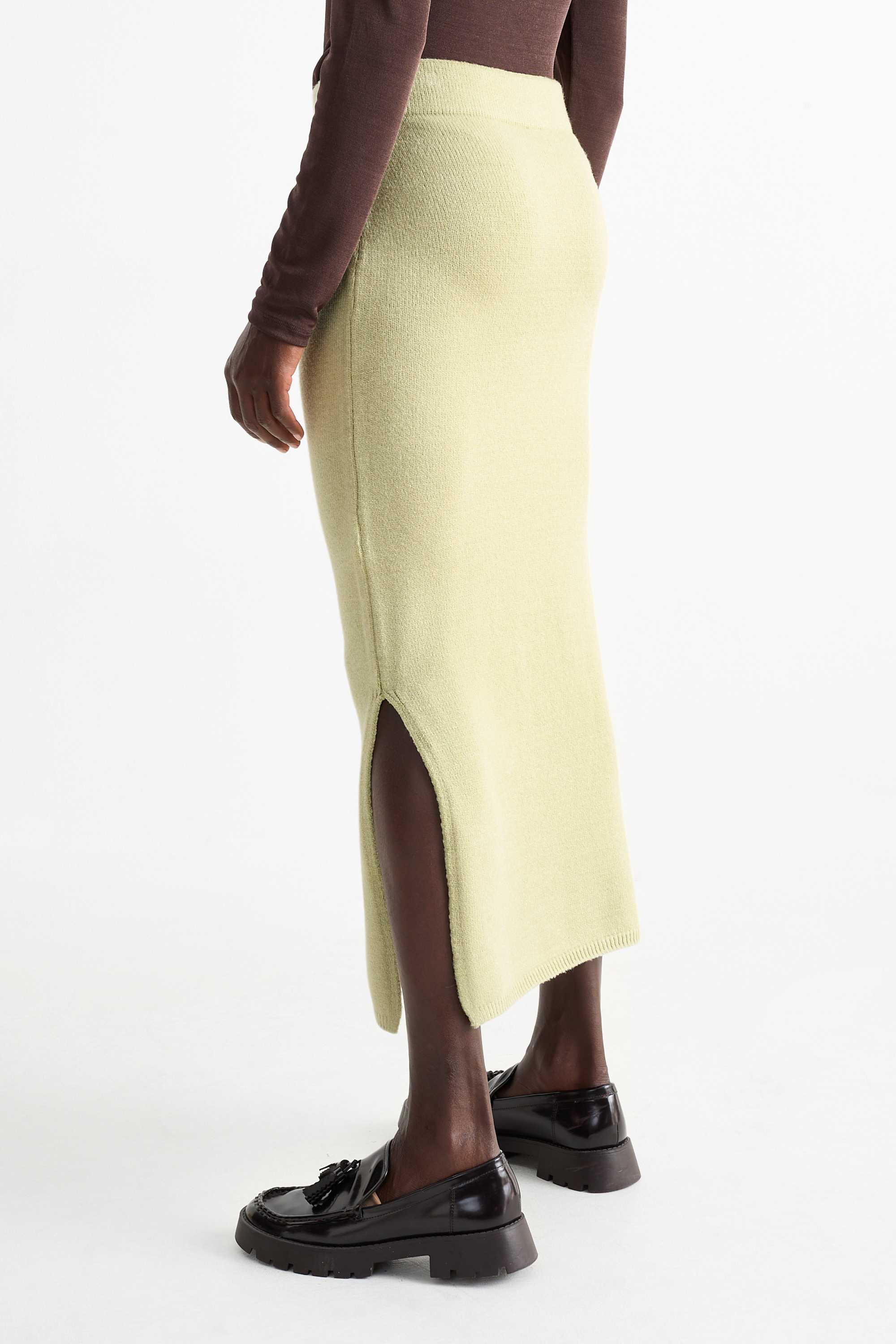 Knitted skirt mint green