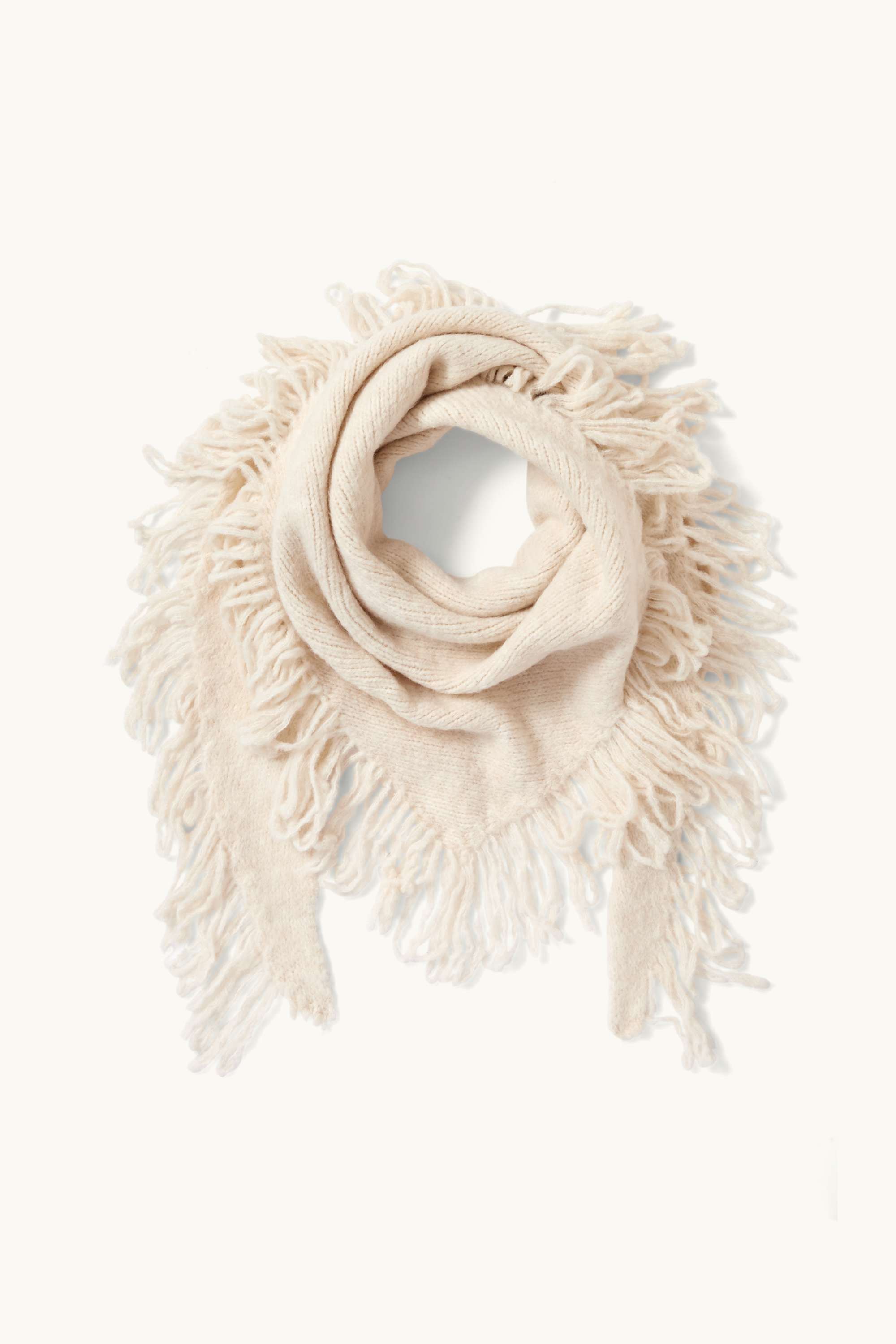 Fringed scarf cremewhite