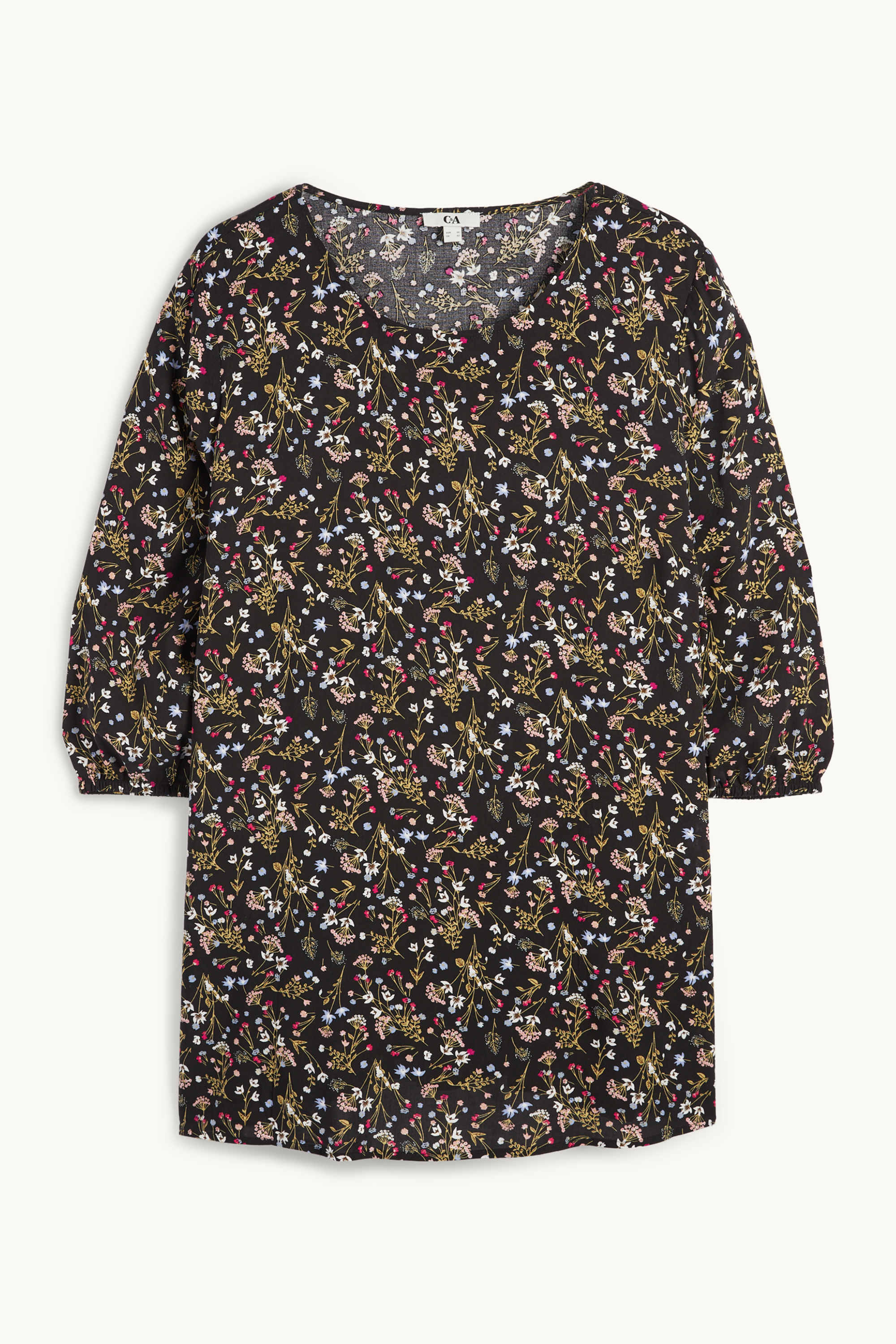Blouse - floral black