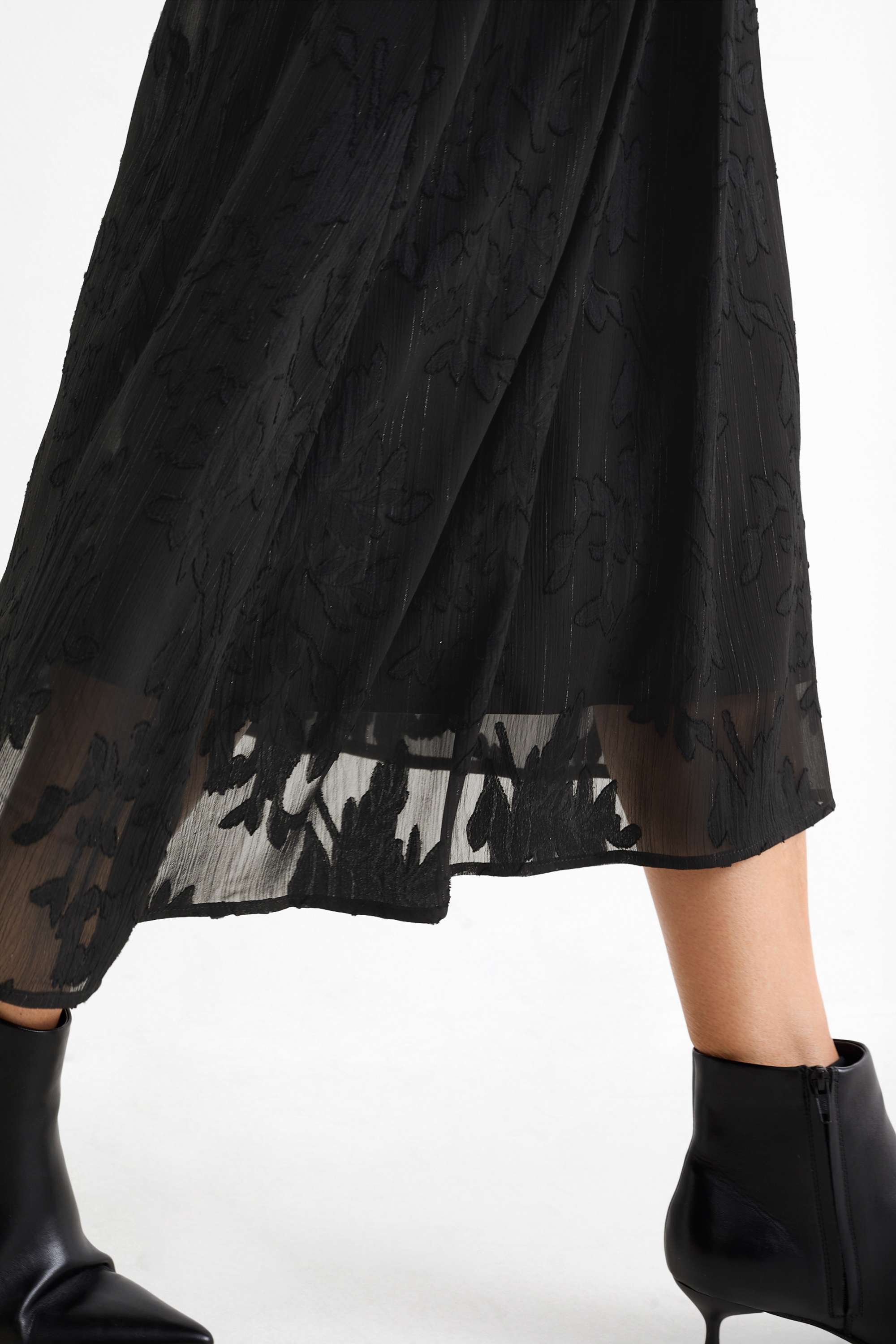 Chiffon dress - floral black