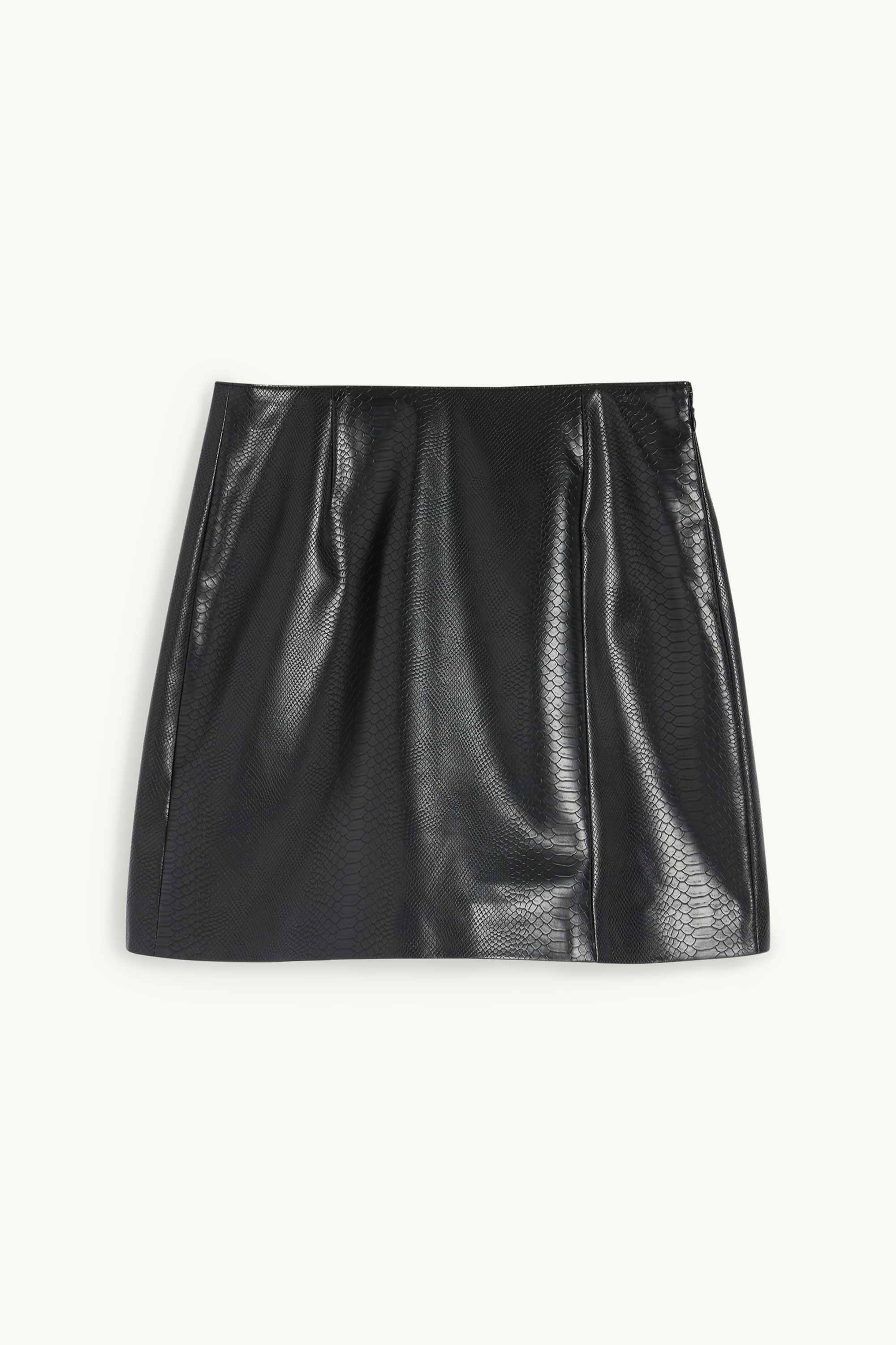 Mini skirt - faux leather black