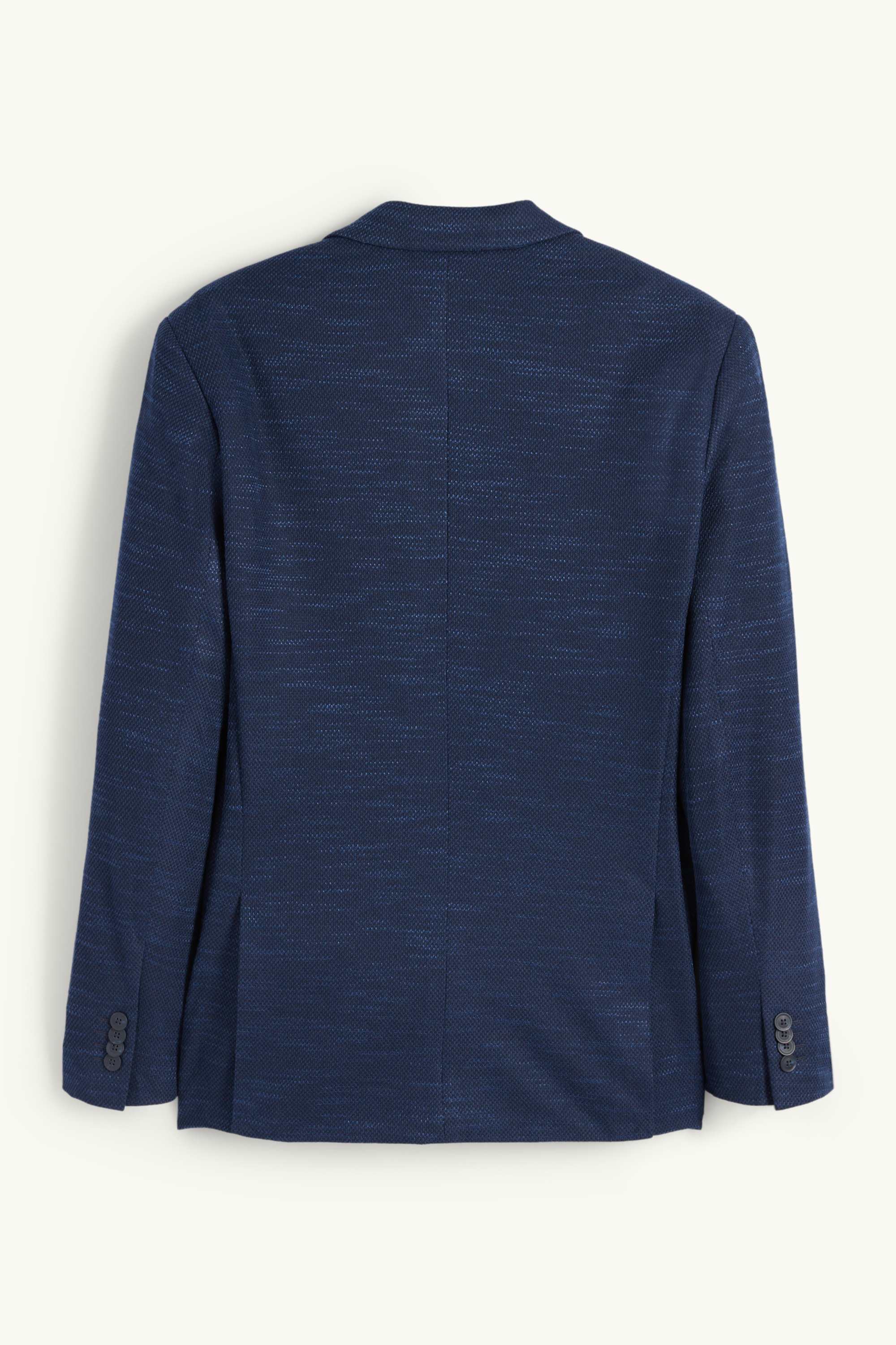 Tailored jacket - regular fit - Flex - textured dark blue