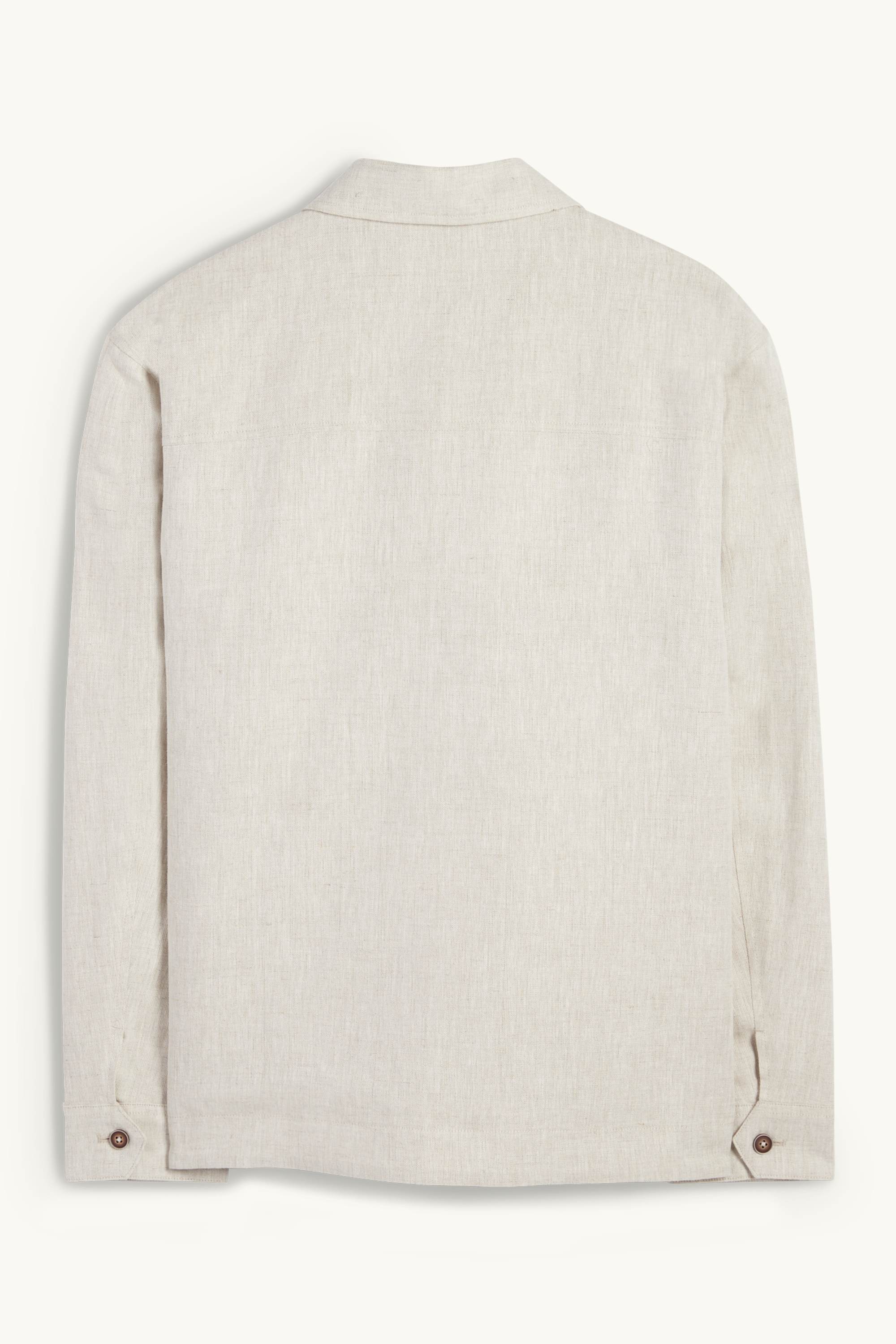 Shirt jacket - linen blend light beige