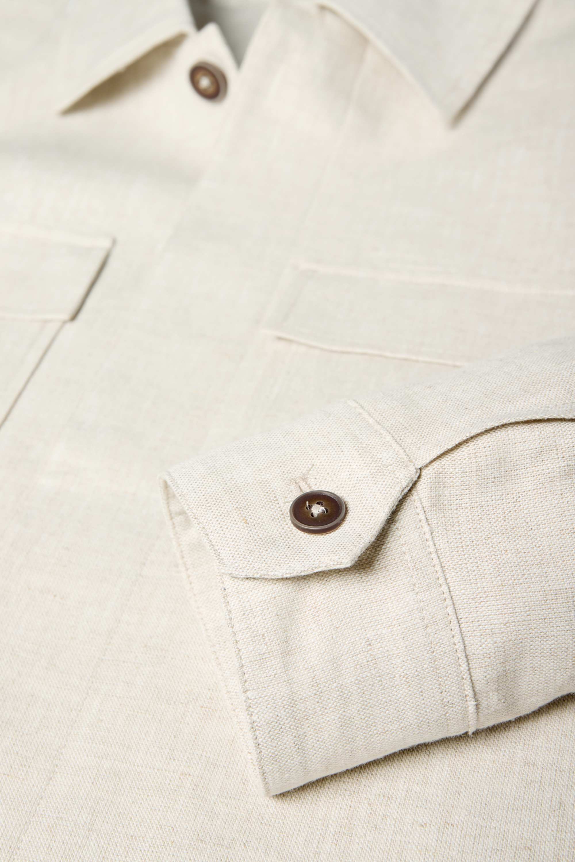 Shirt jacket - linen blend light beige