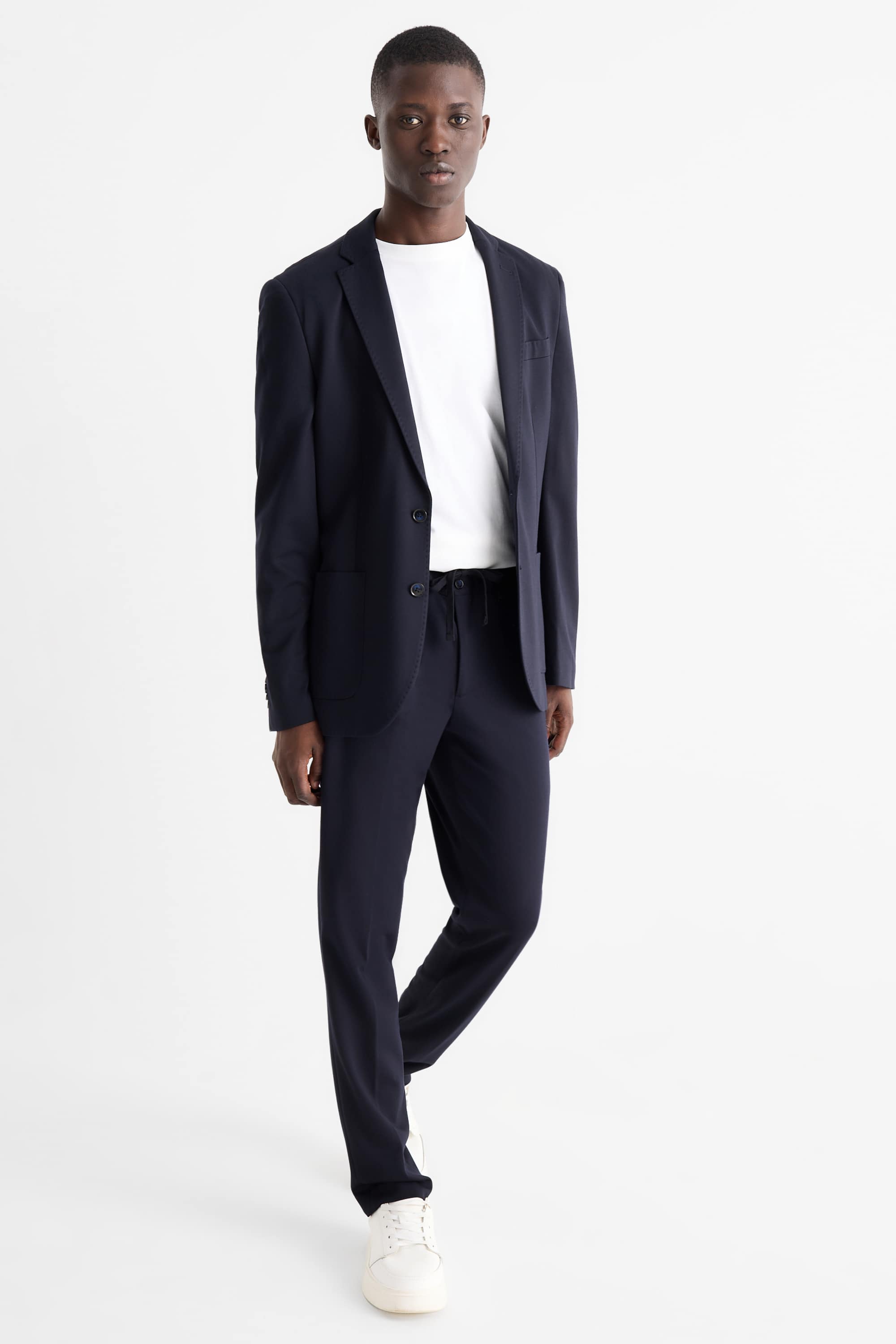 Mix & match suit trousers - slim fit - stretch dark blue