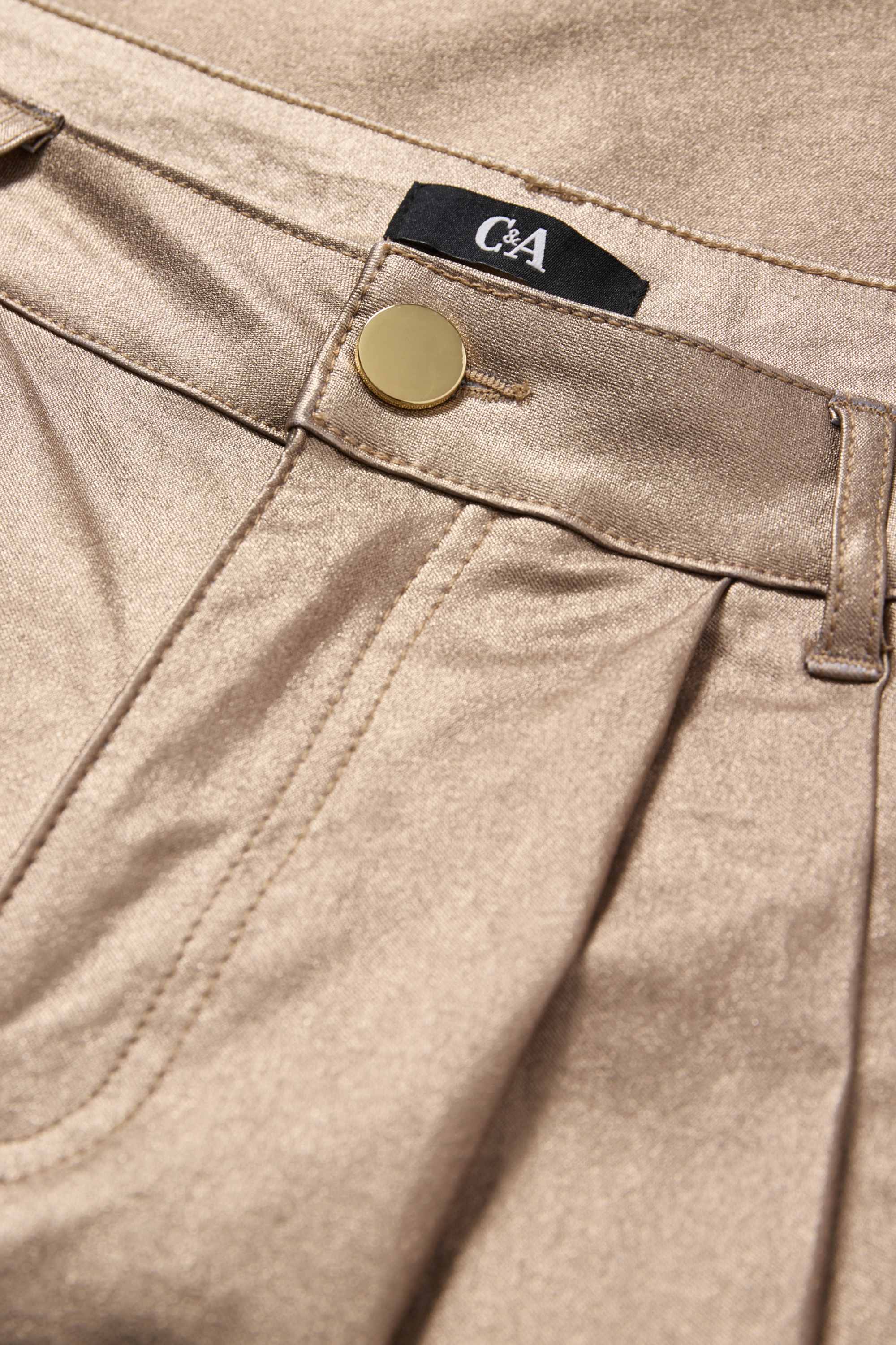 Cloth trousers - high waist - tapered fit gold
