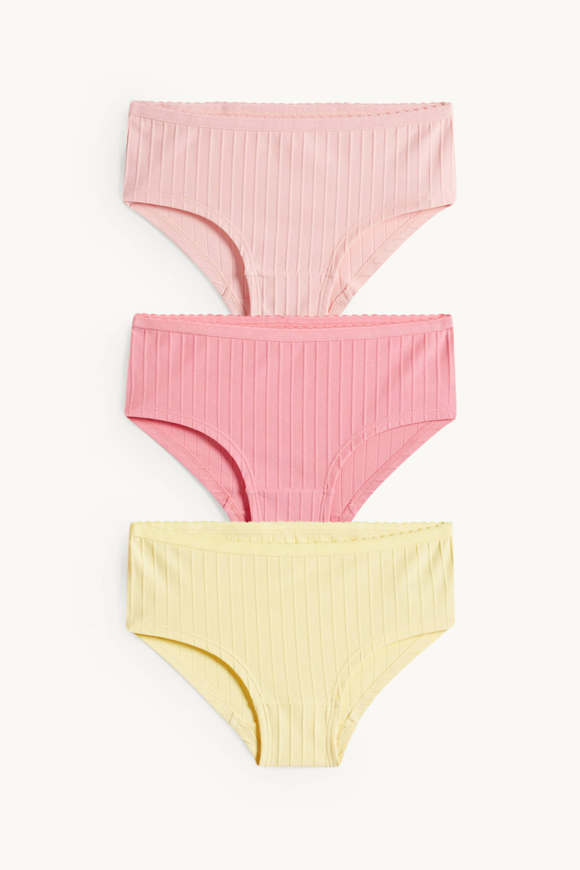 Multipack of 3 - knickers - ribbed orange / yellow