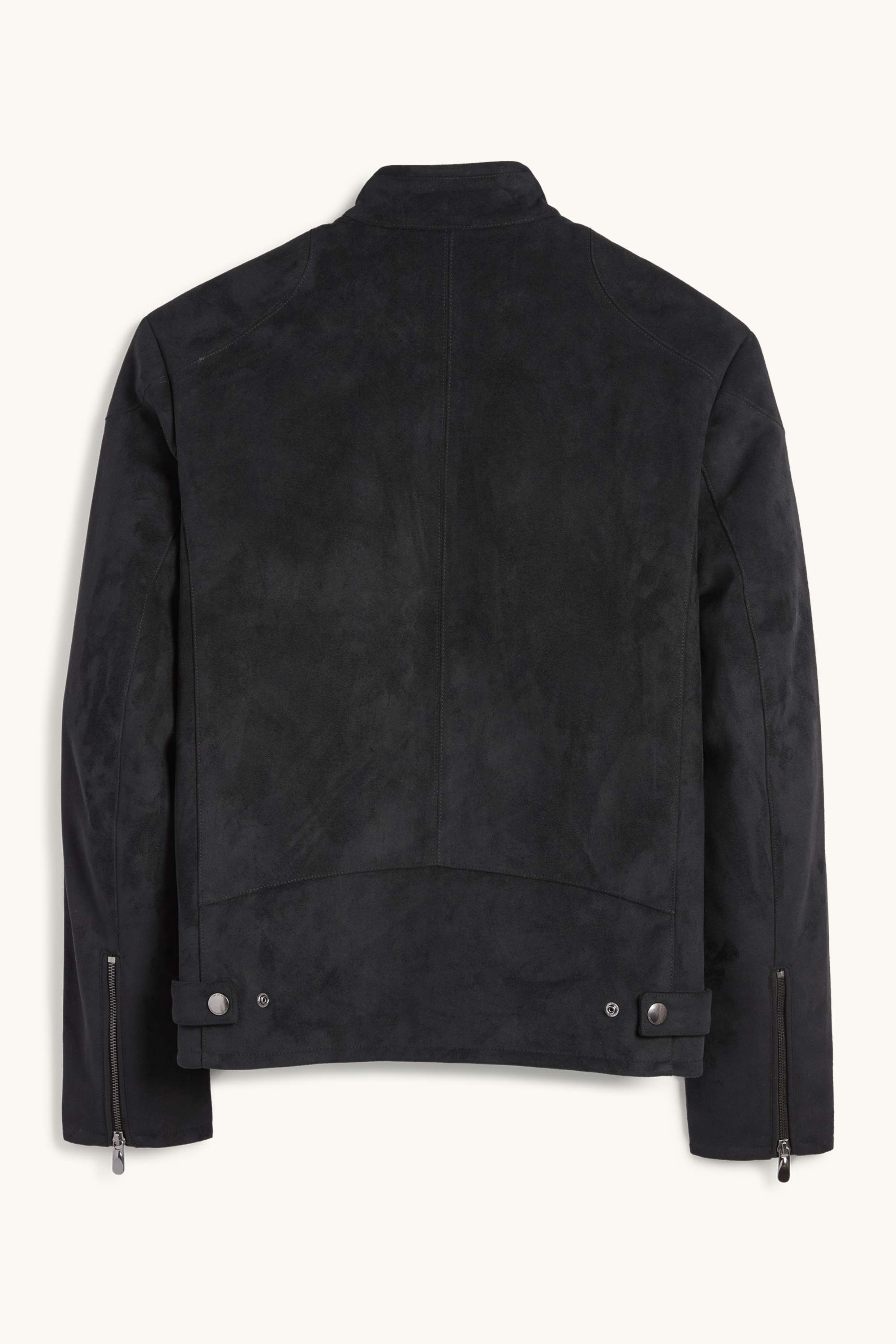 Biker jacket - faux suede black