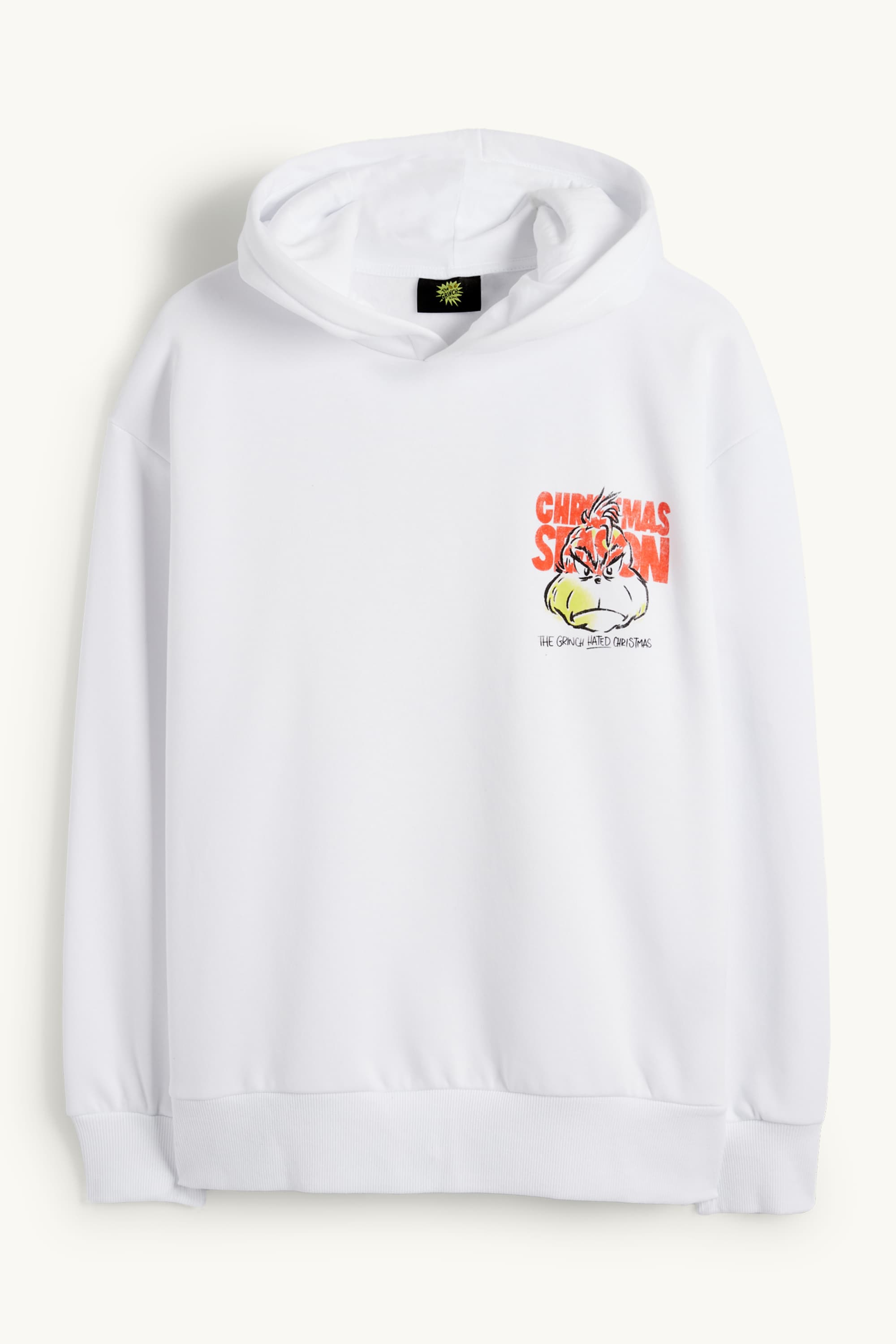 Christmas hoodie - The Grinch cremewhite