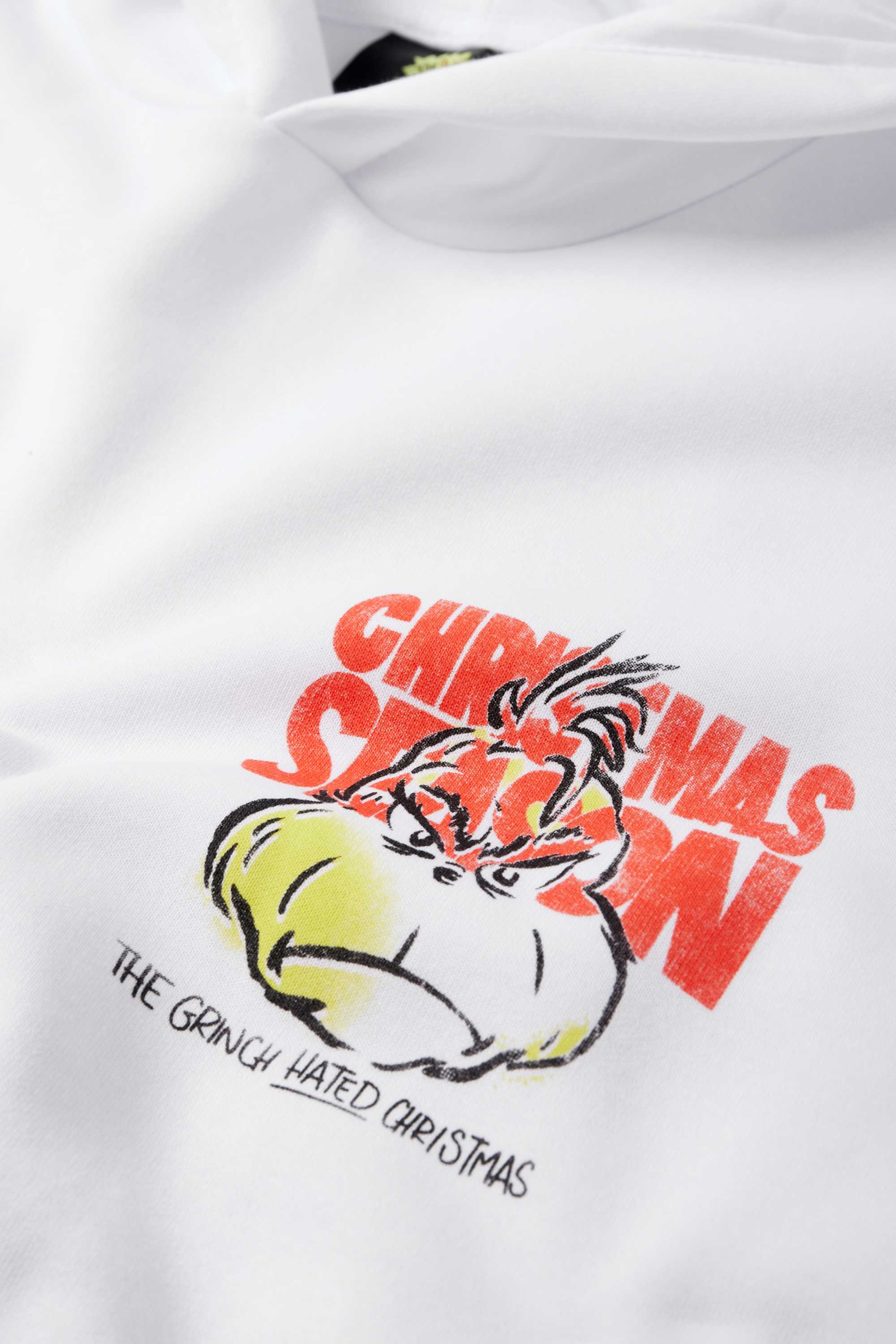 Christmas hoodie - The Grinch cremewhite