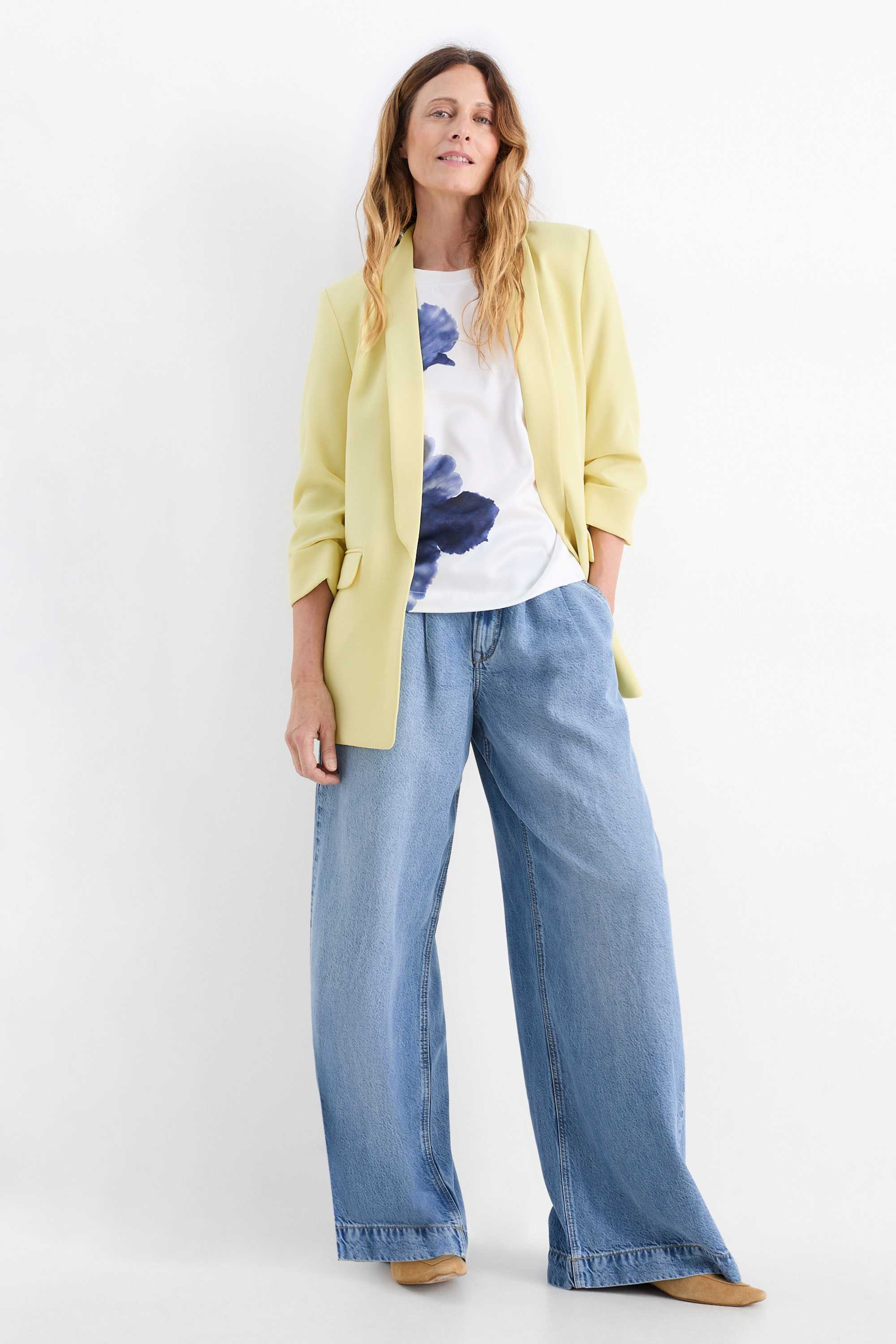 Business blazer - relaxed fit light yellow