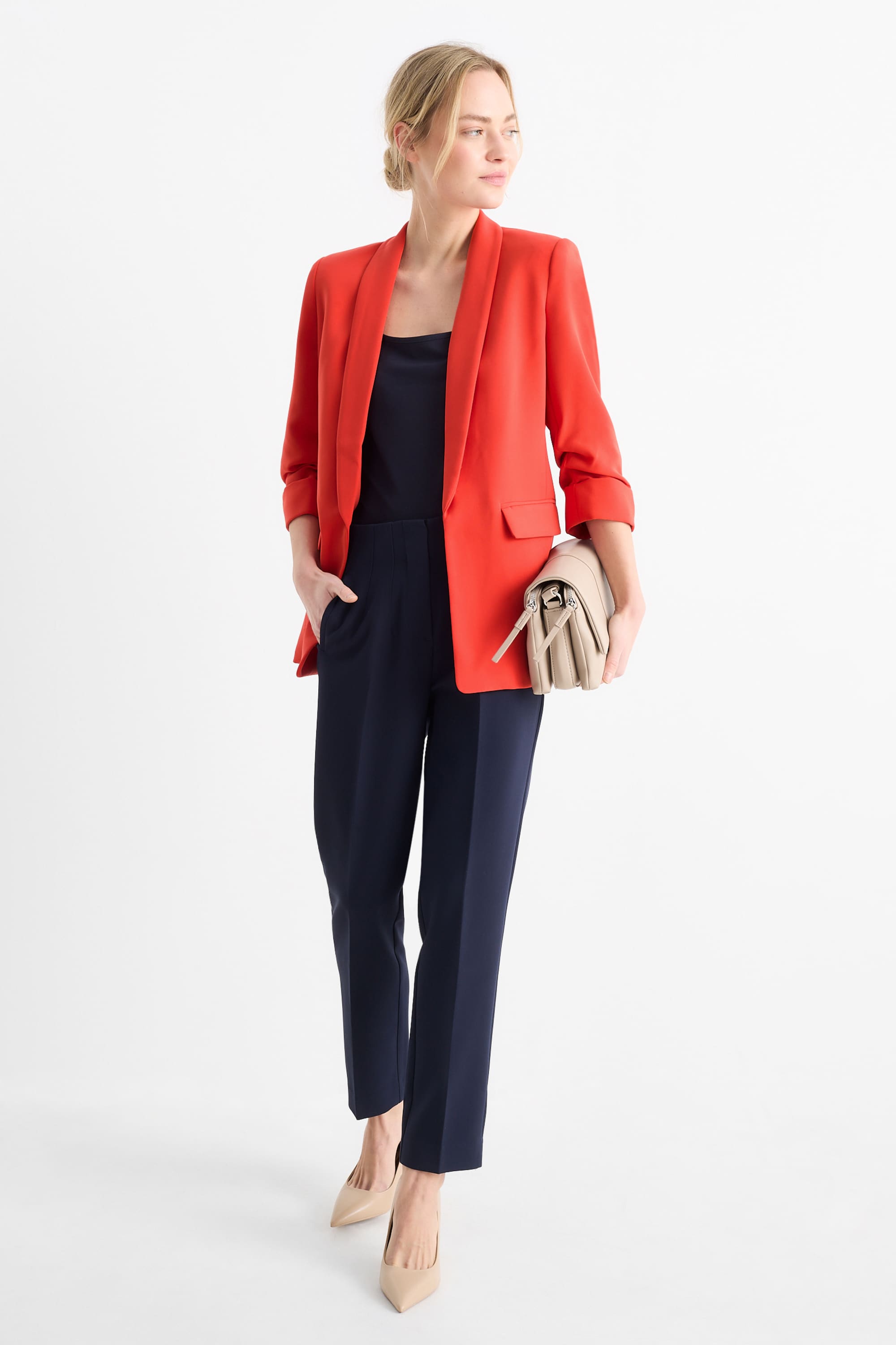 Business blazer - relaxed fit dark orange
