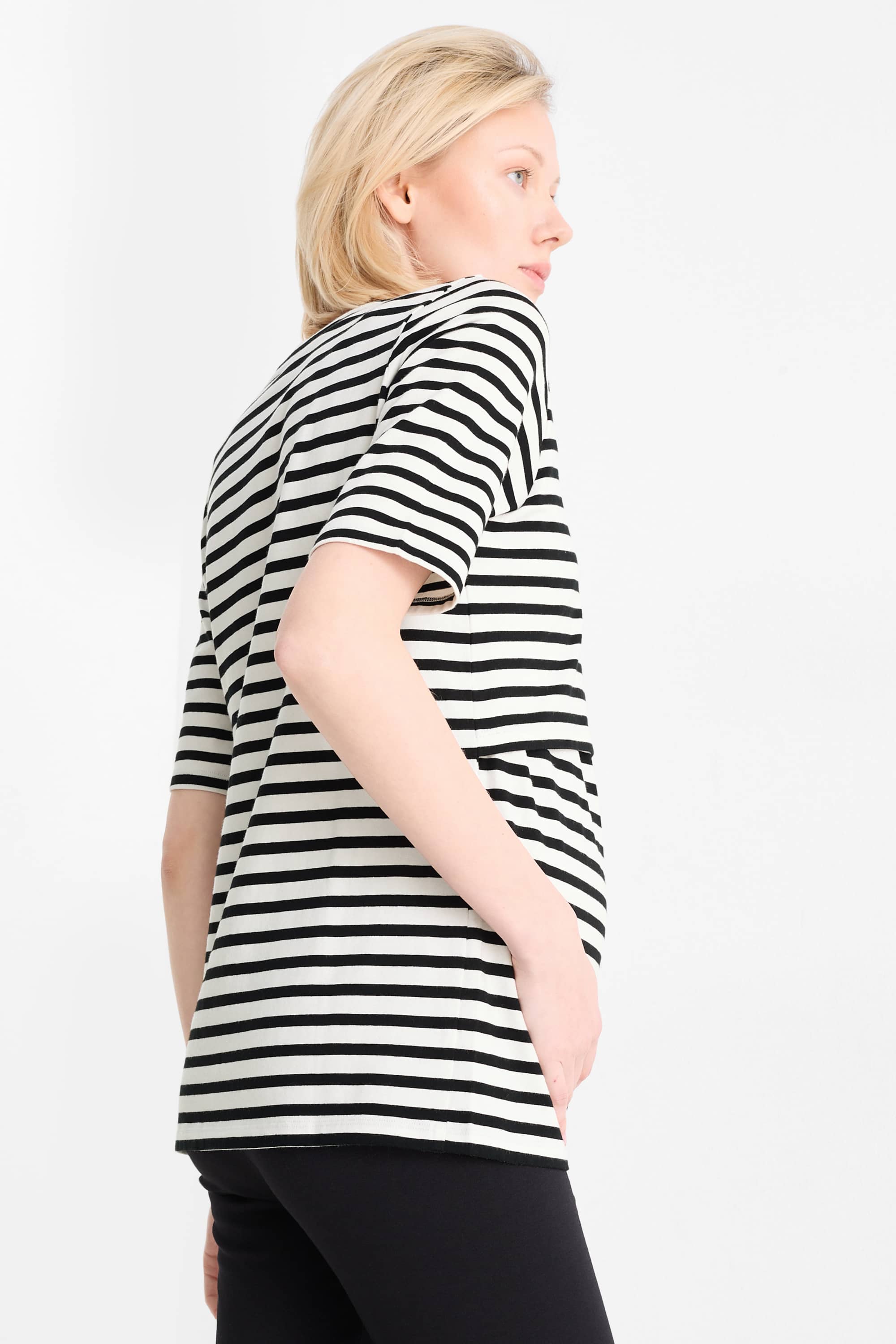 Multipack of 2 - nursing T-shirt black / white