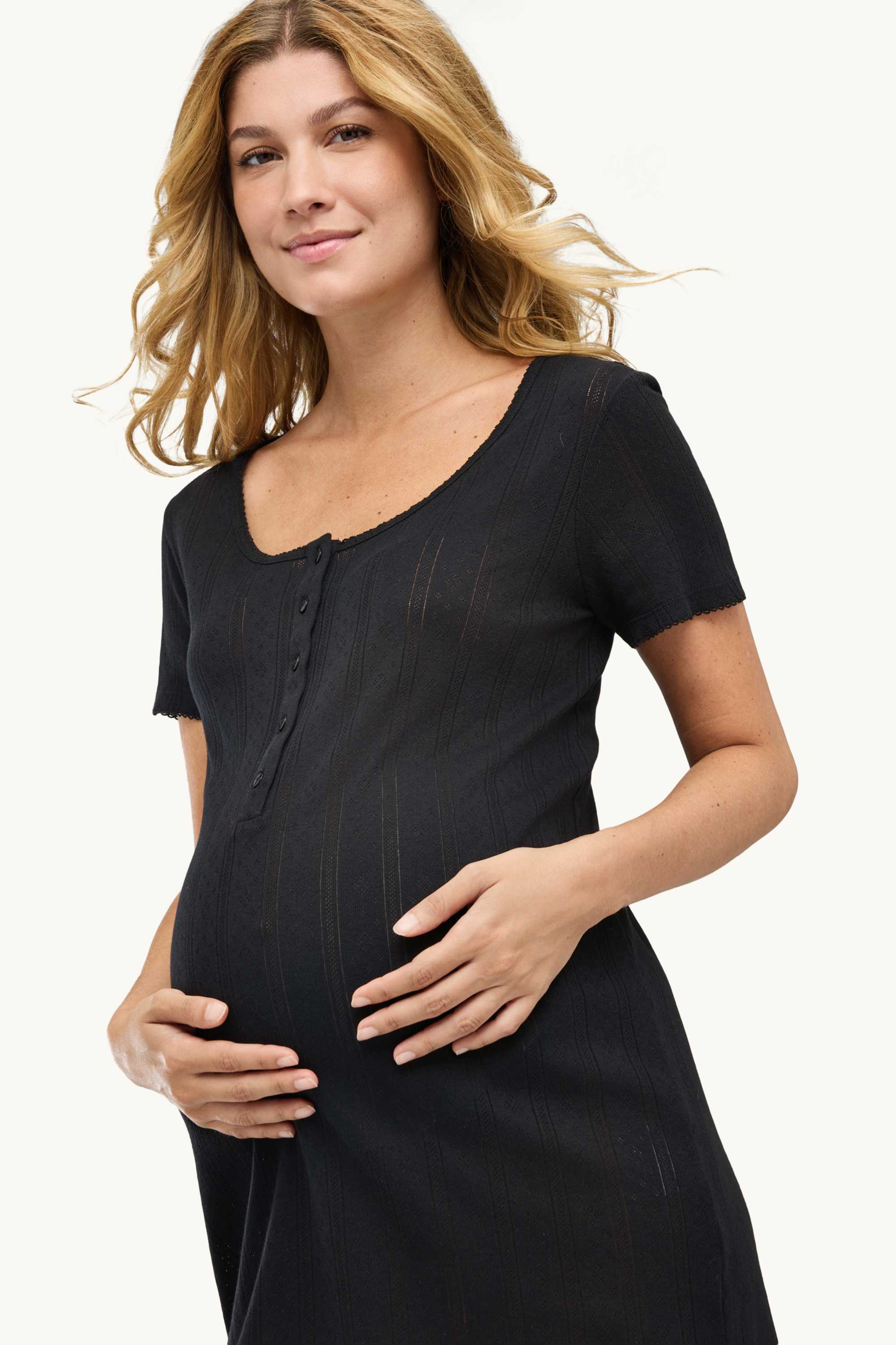 Nursing nightdress black