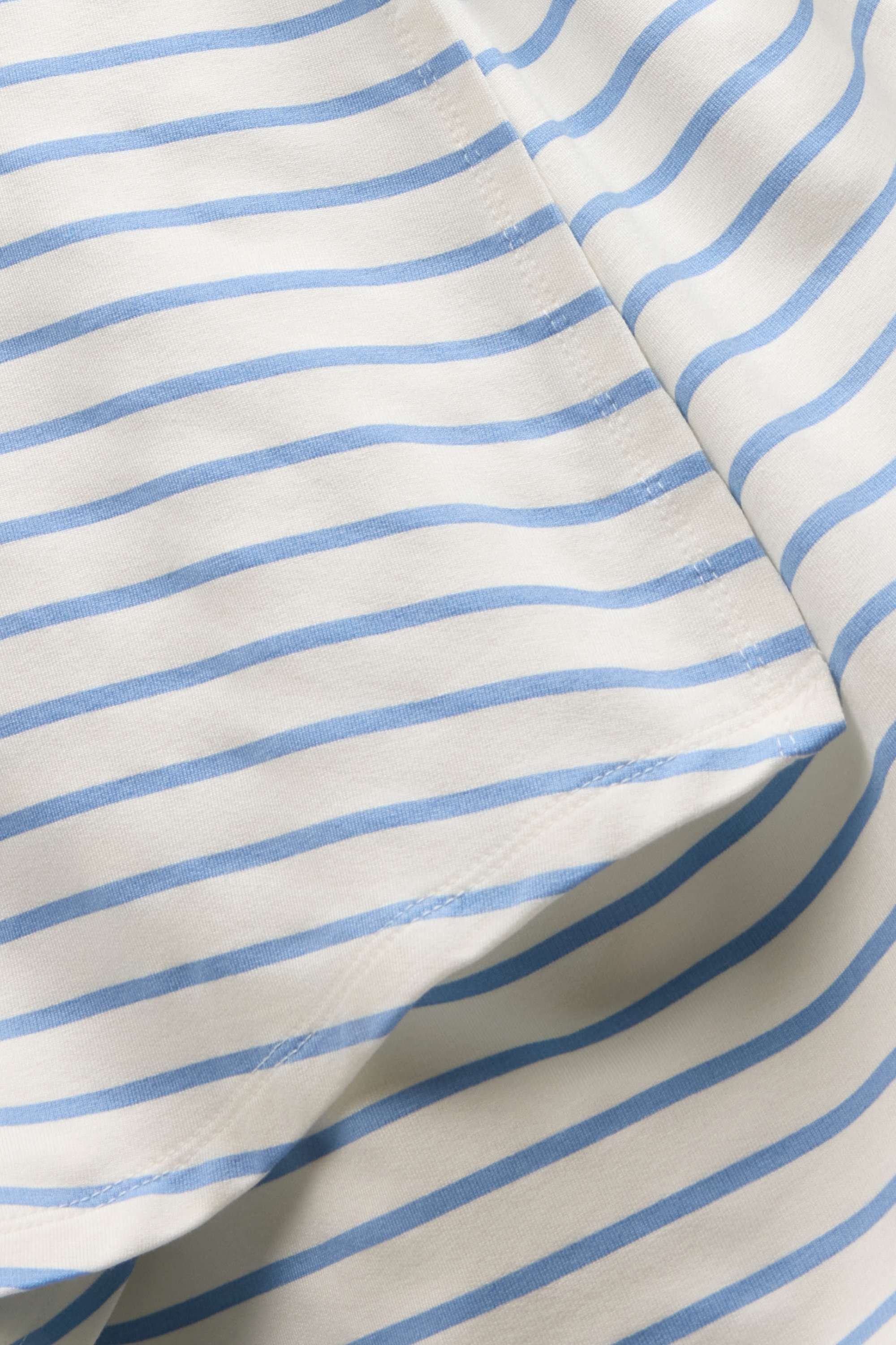 Nursing T-shirt - striped white / blue