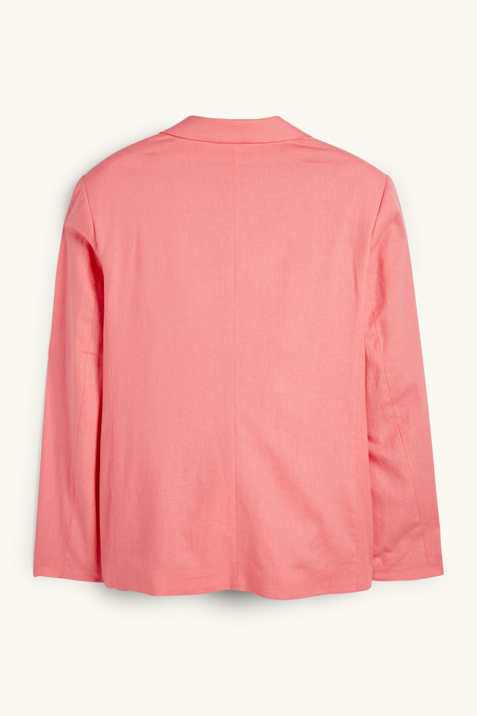 Long blazer - relaxed fit - linen blend rose-melange