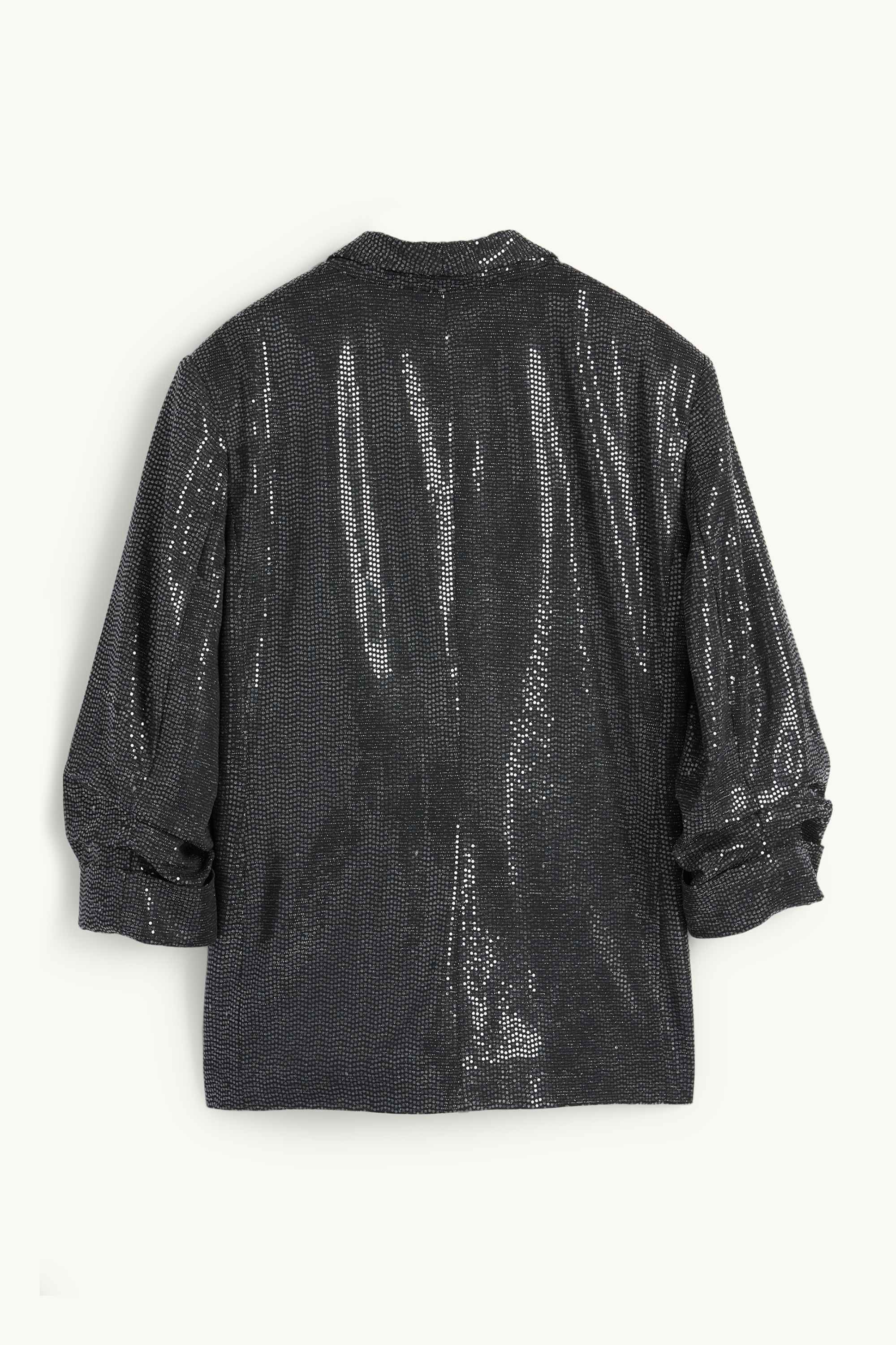 Blazer - relaxed fit - shiny dark gray