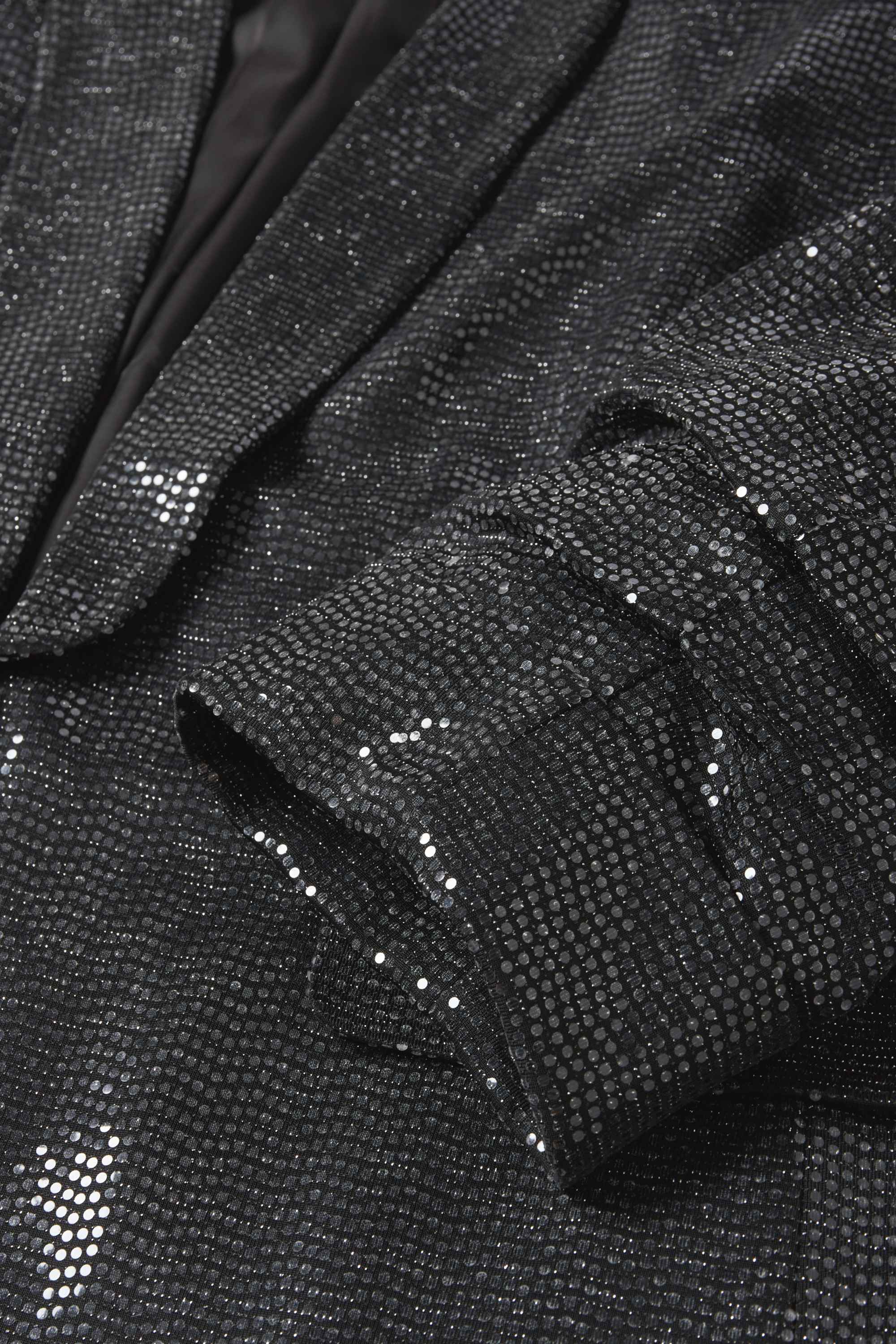Blazer - relaxed fit - shiny dark gray