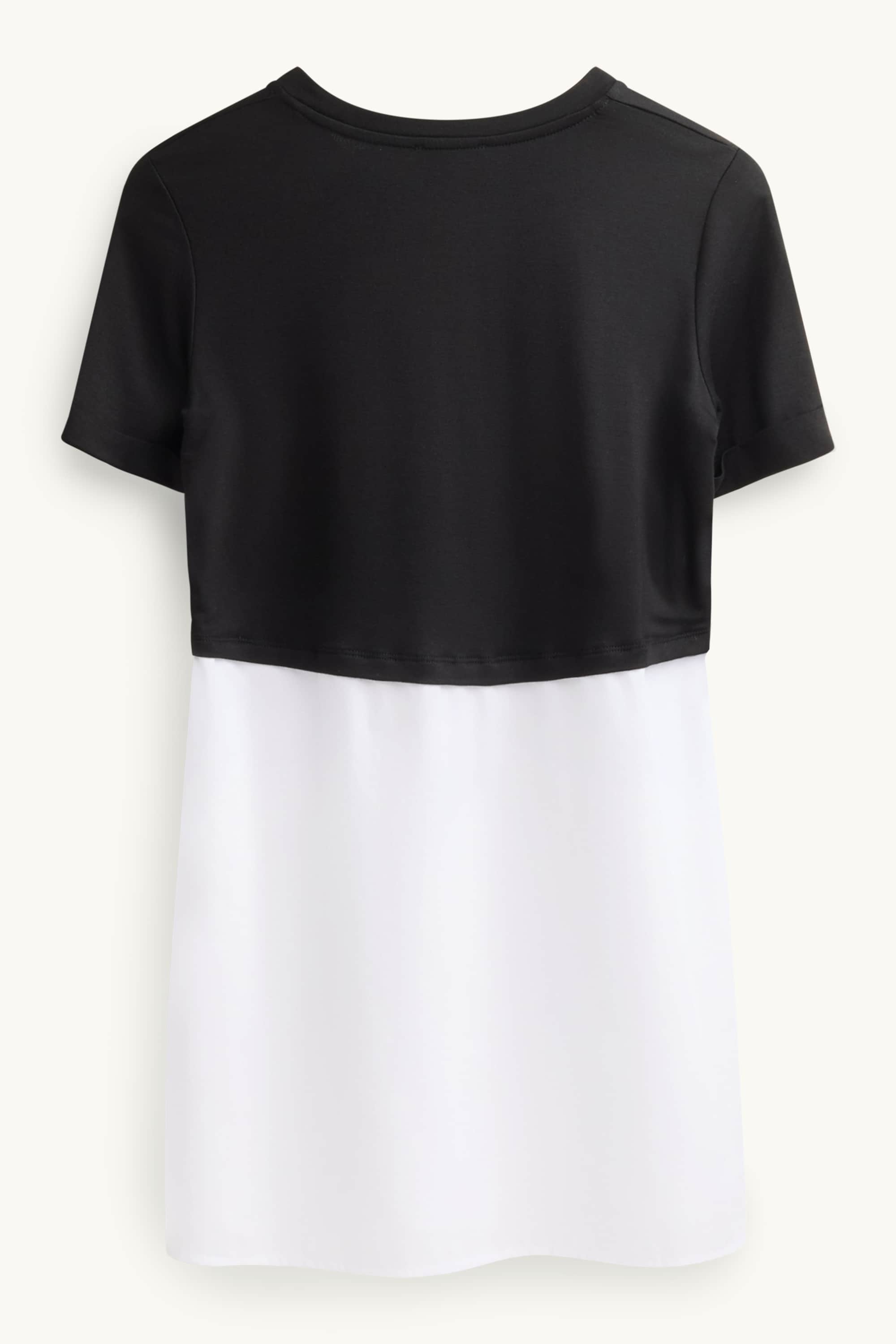 Maternity T-shirt - 2-in-1 look white / black