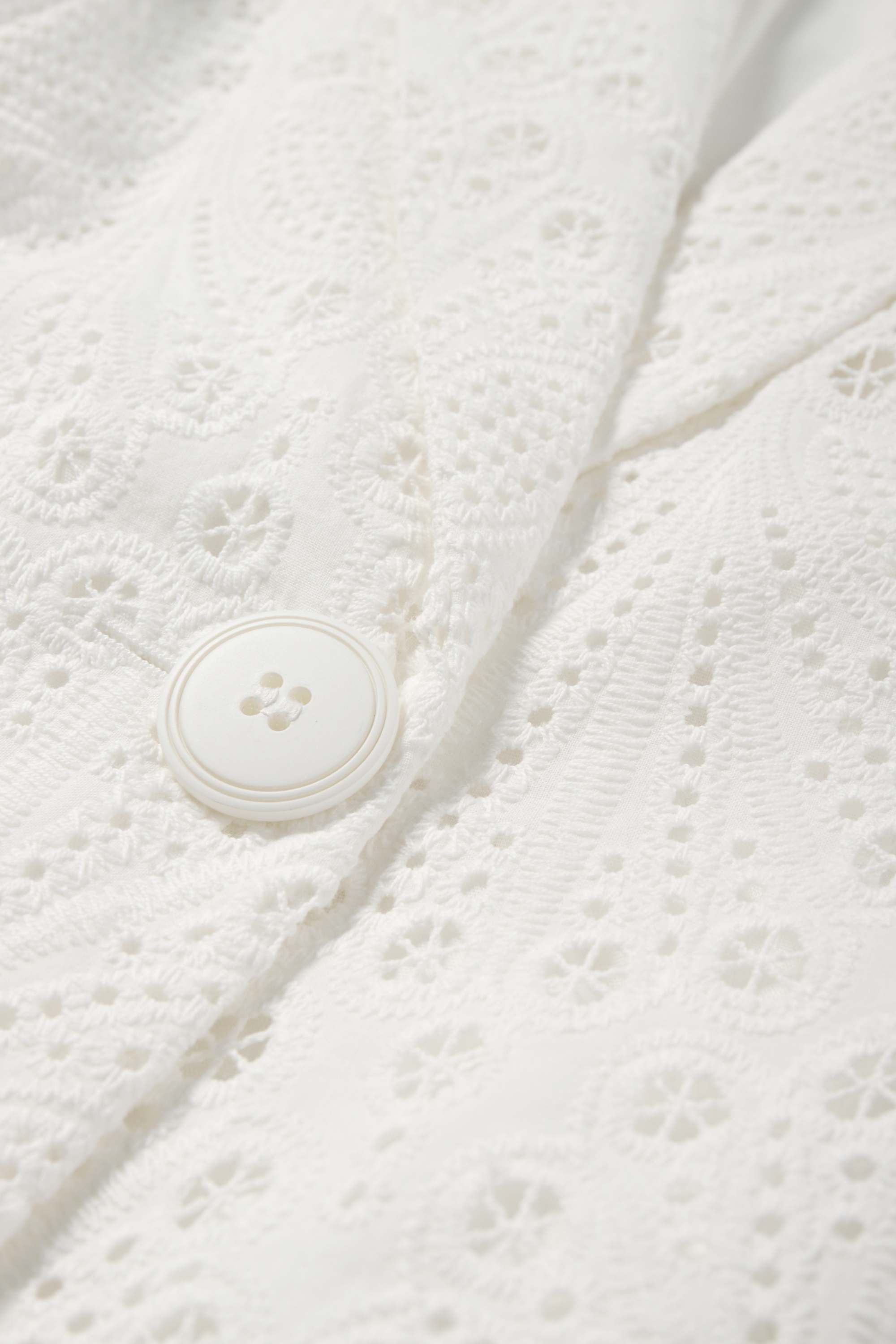 Long blazer - regular fit - broderie anglaise cremewhite