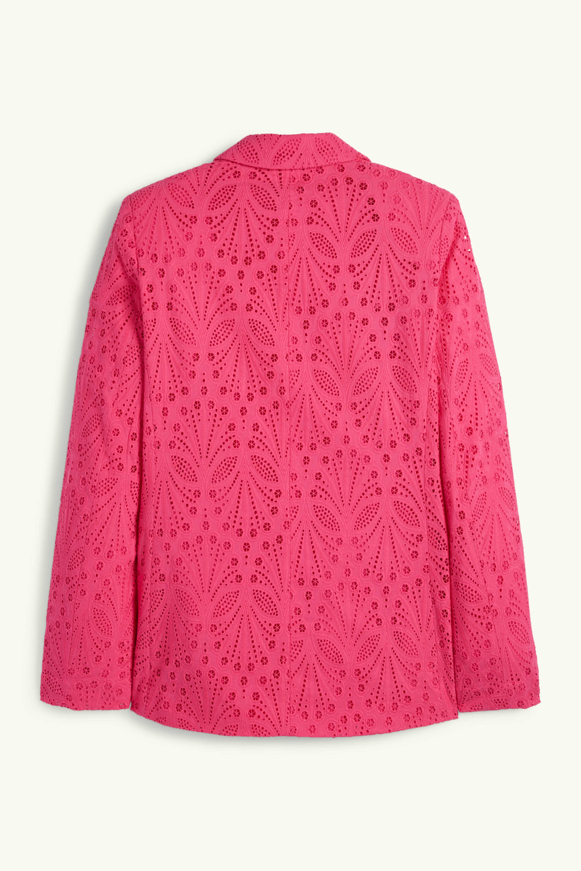Long blazer - regular fit - broderie anglaise pink