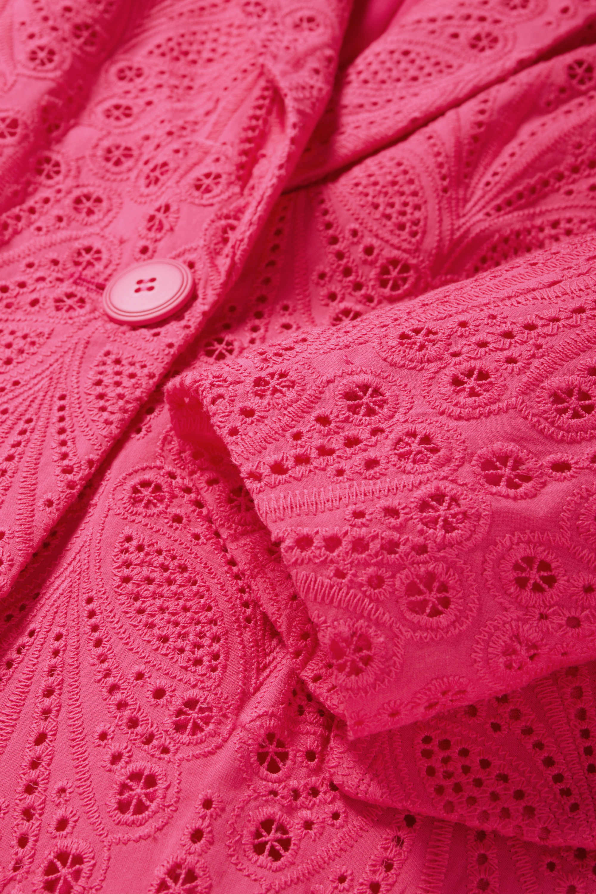 Long blazer - regular fit - broderie anglaise pink