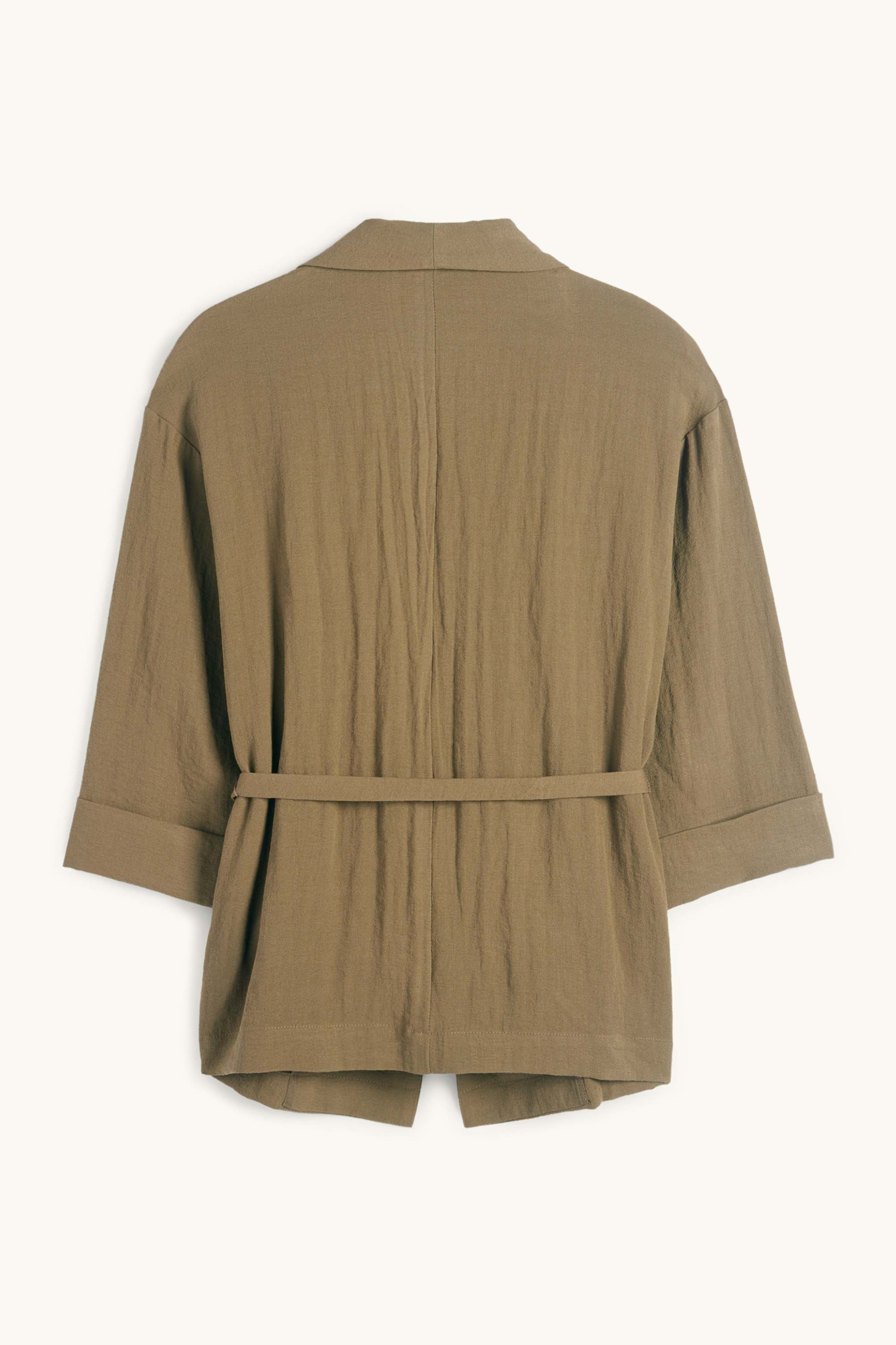 Long blazer - relaxed fit khaki