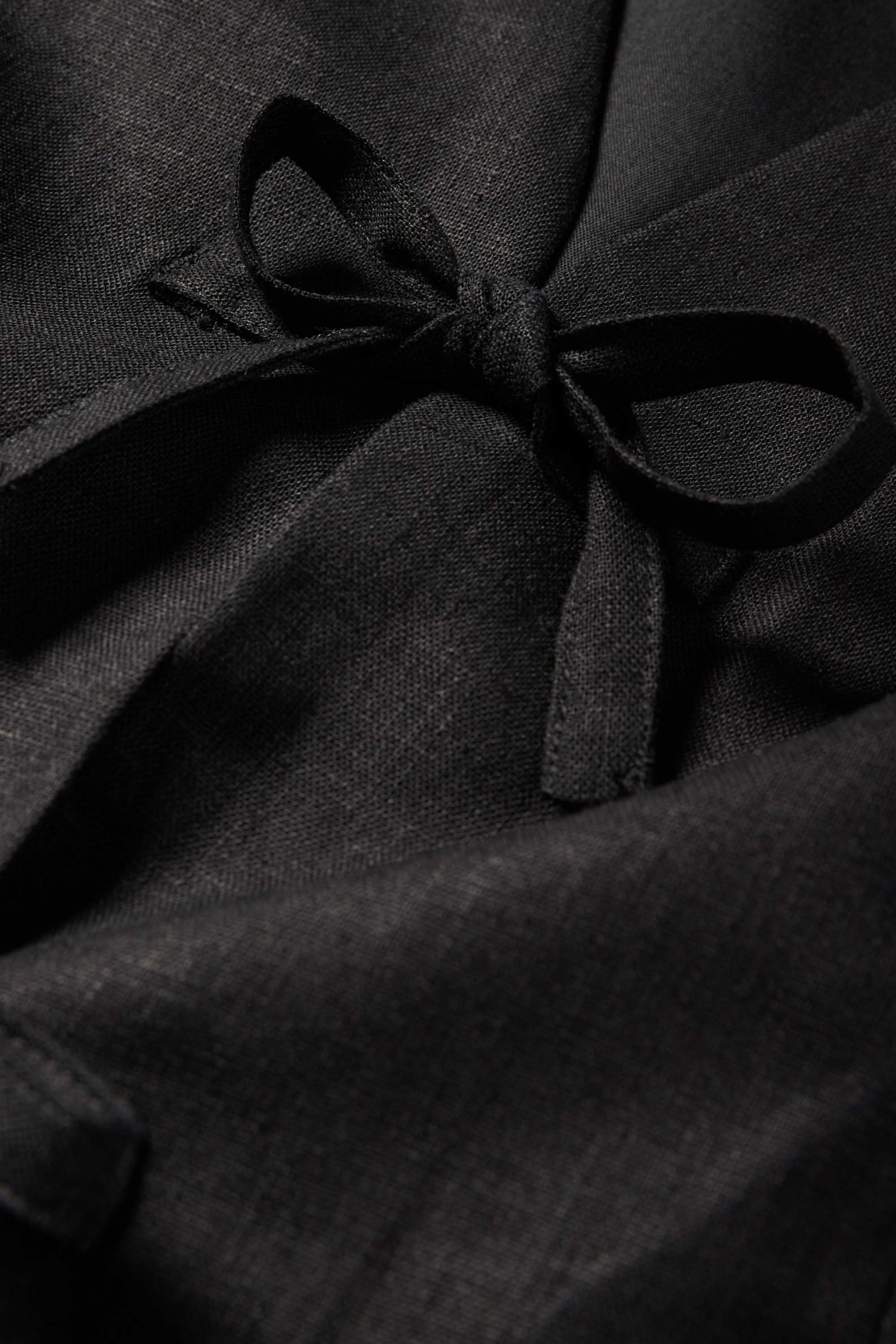 Business waistcoat - fitted - linen blend black