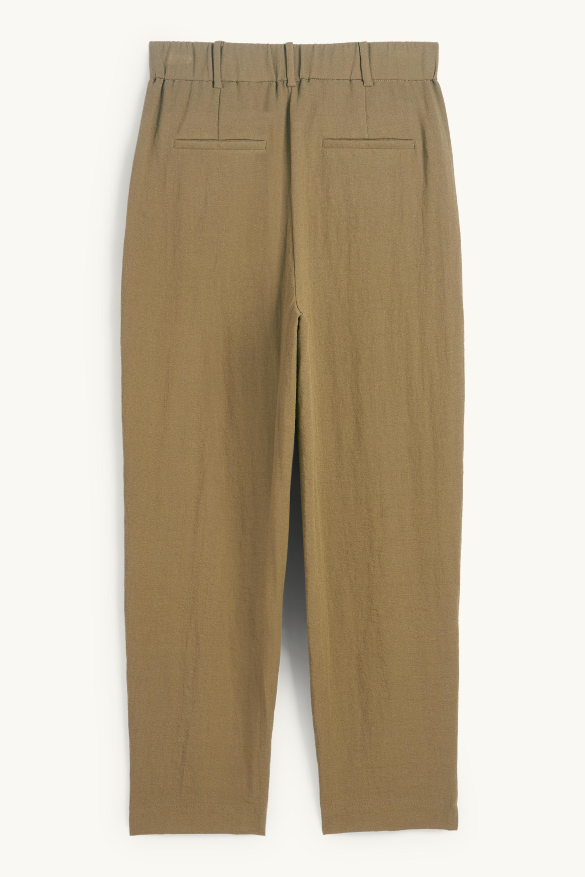 Business trousers - high waist - loose fit green