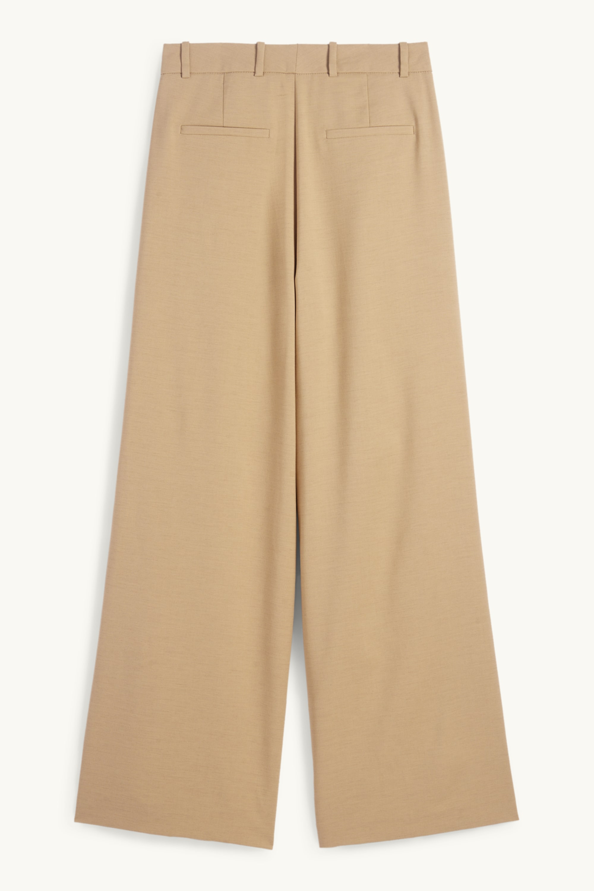 Business trousers - high waist - relaxed fit beige