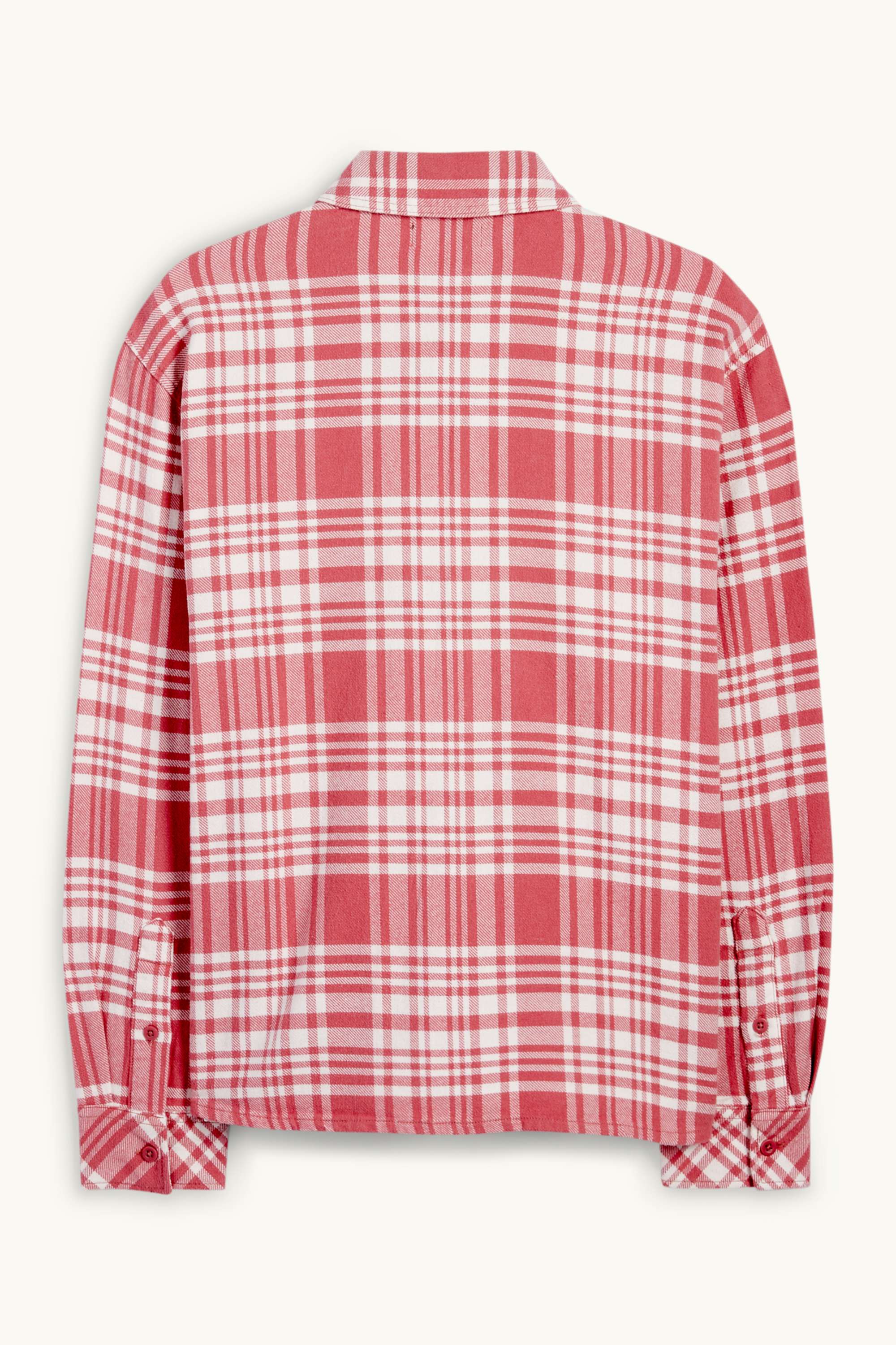 Flannel shirt - regular fit - kent collar - check pink