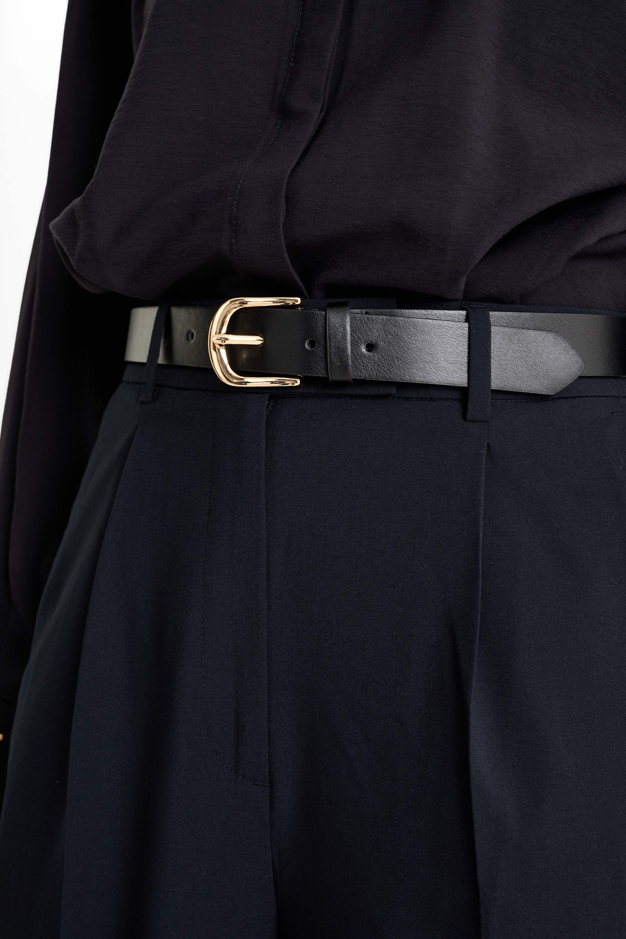 Belt - faux leather black (1)
