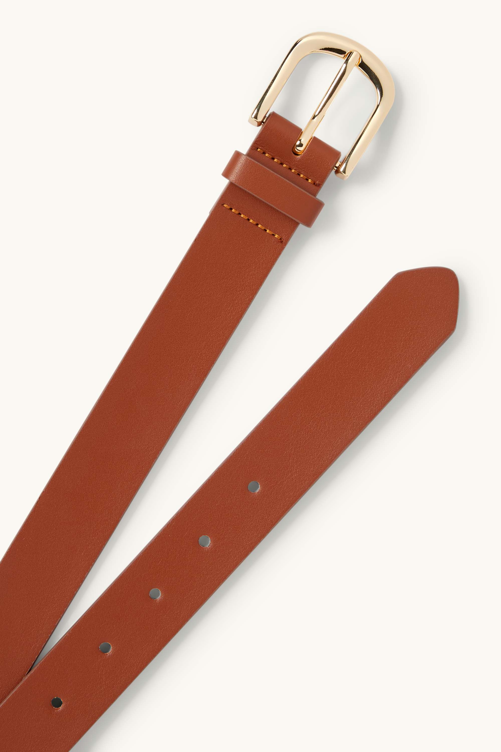 Belt - faux leather brown