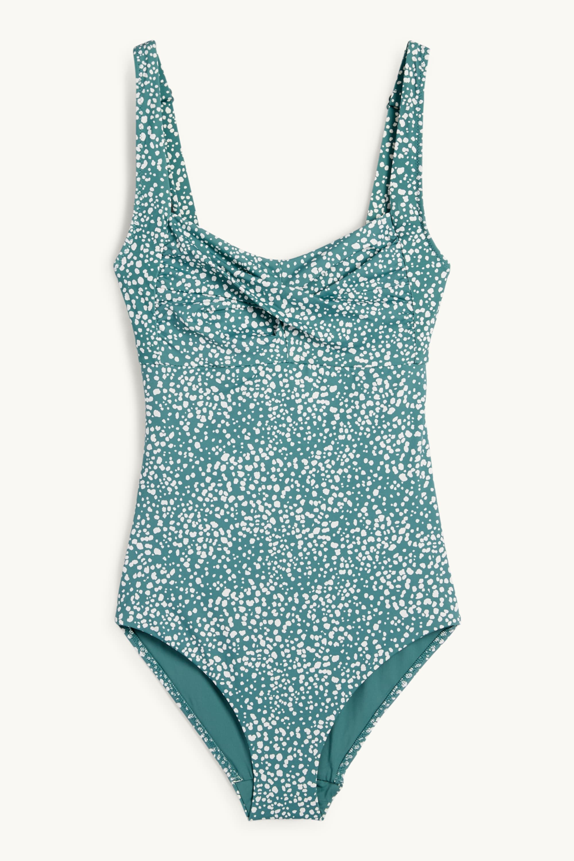 Mastectomy swimsuit - LYCRA® XTRA LIFE™ - polka dot green
