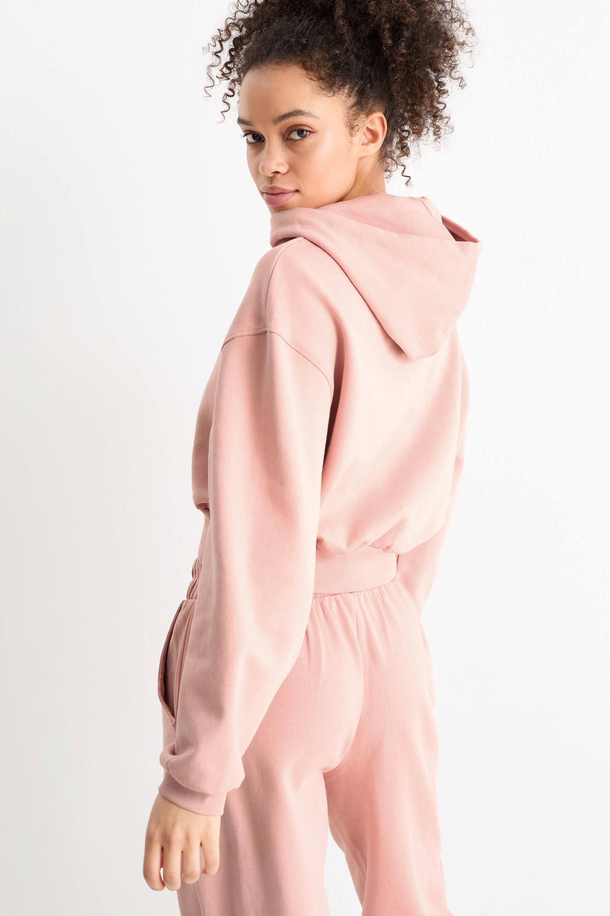 Cropped hoodie rose