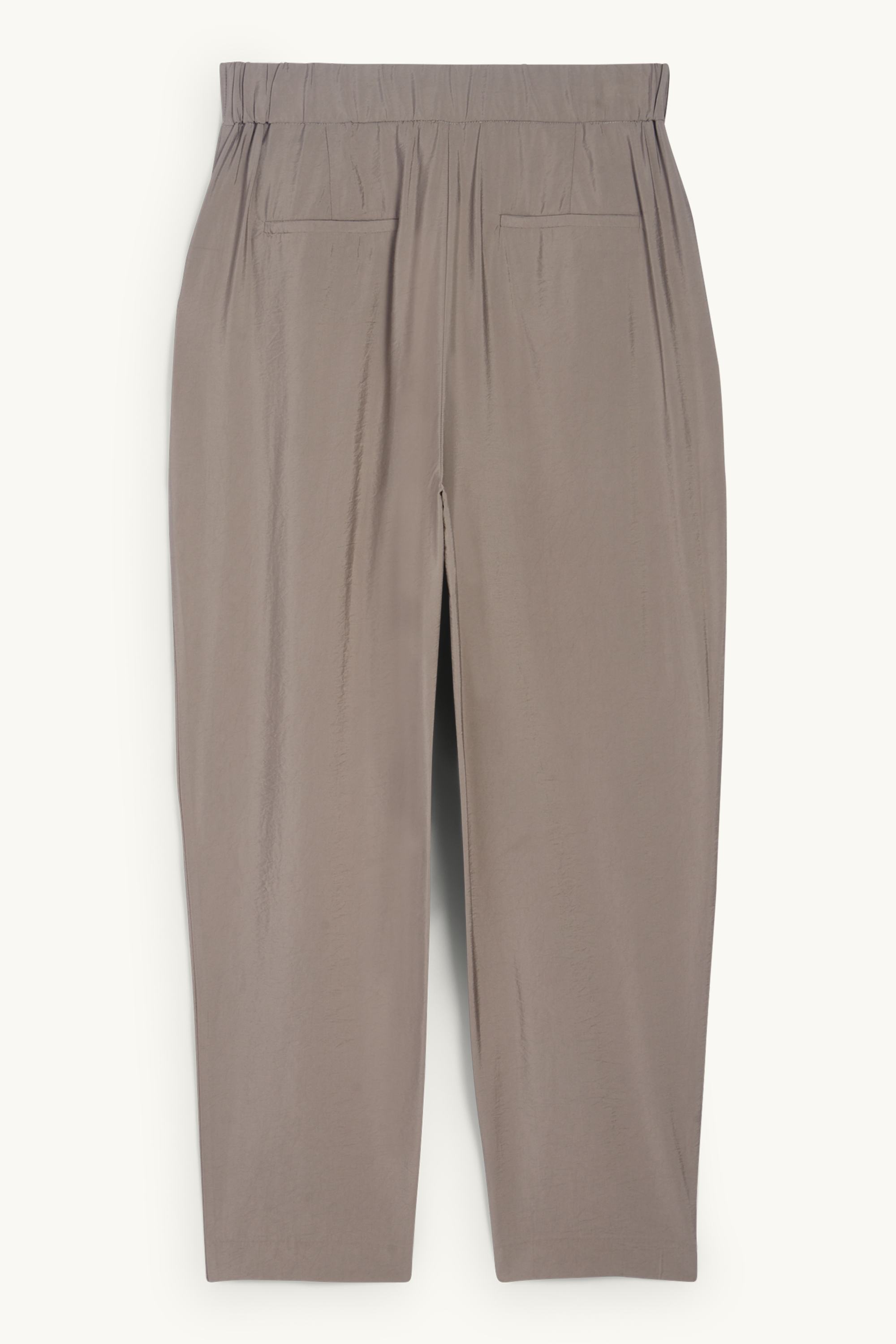 Business trousers - high waist - loose fit gray