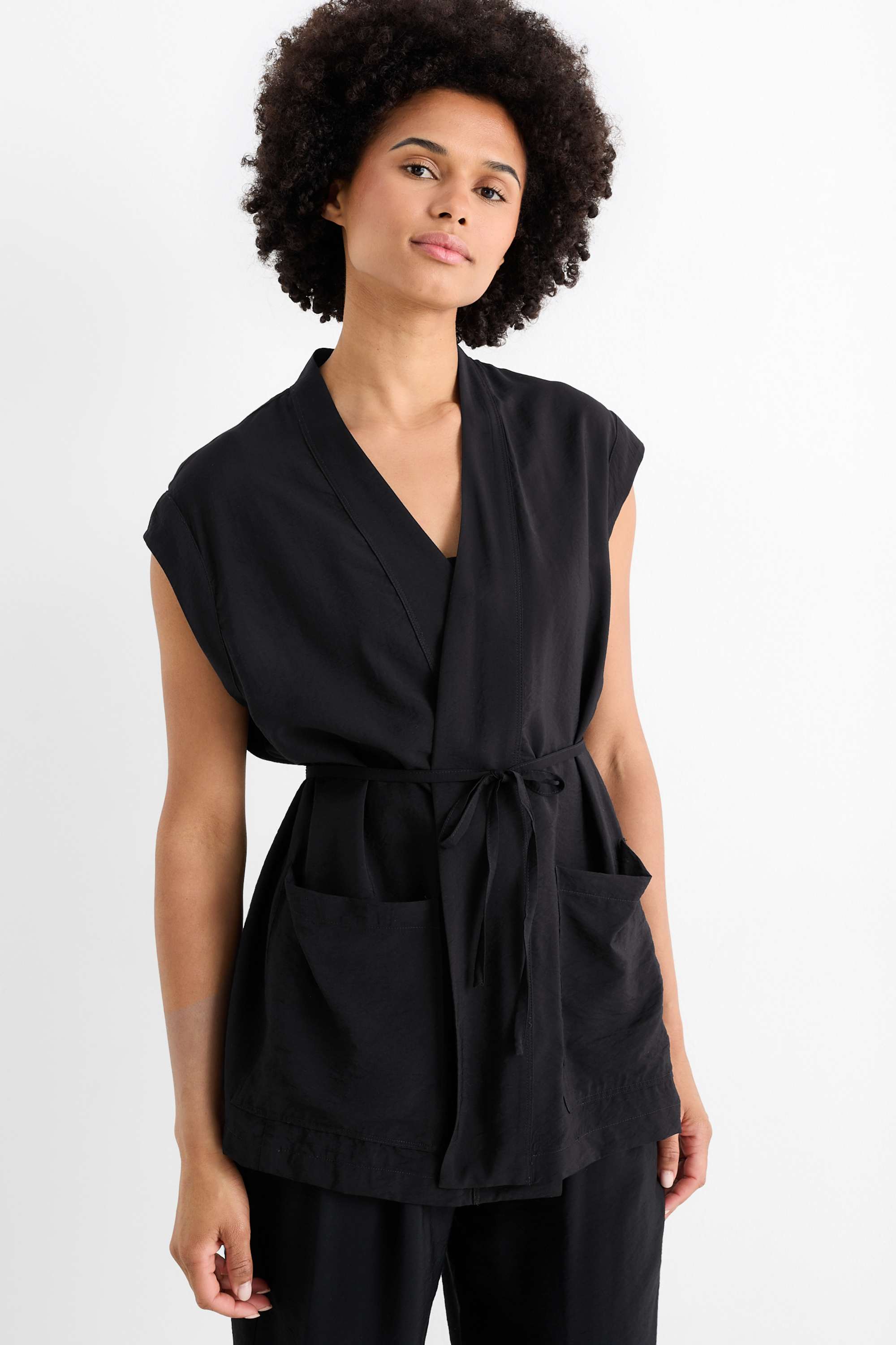 Waistcoat - relaxed fit black
