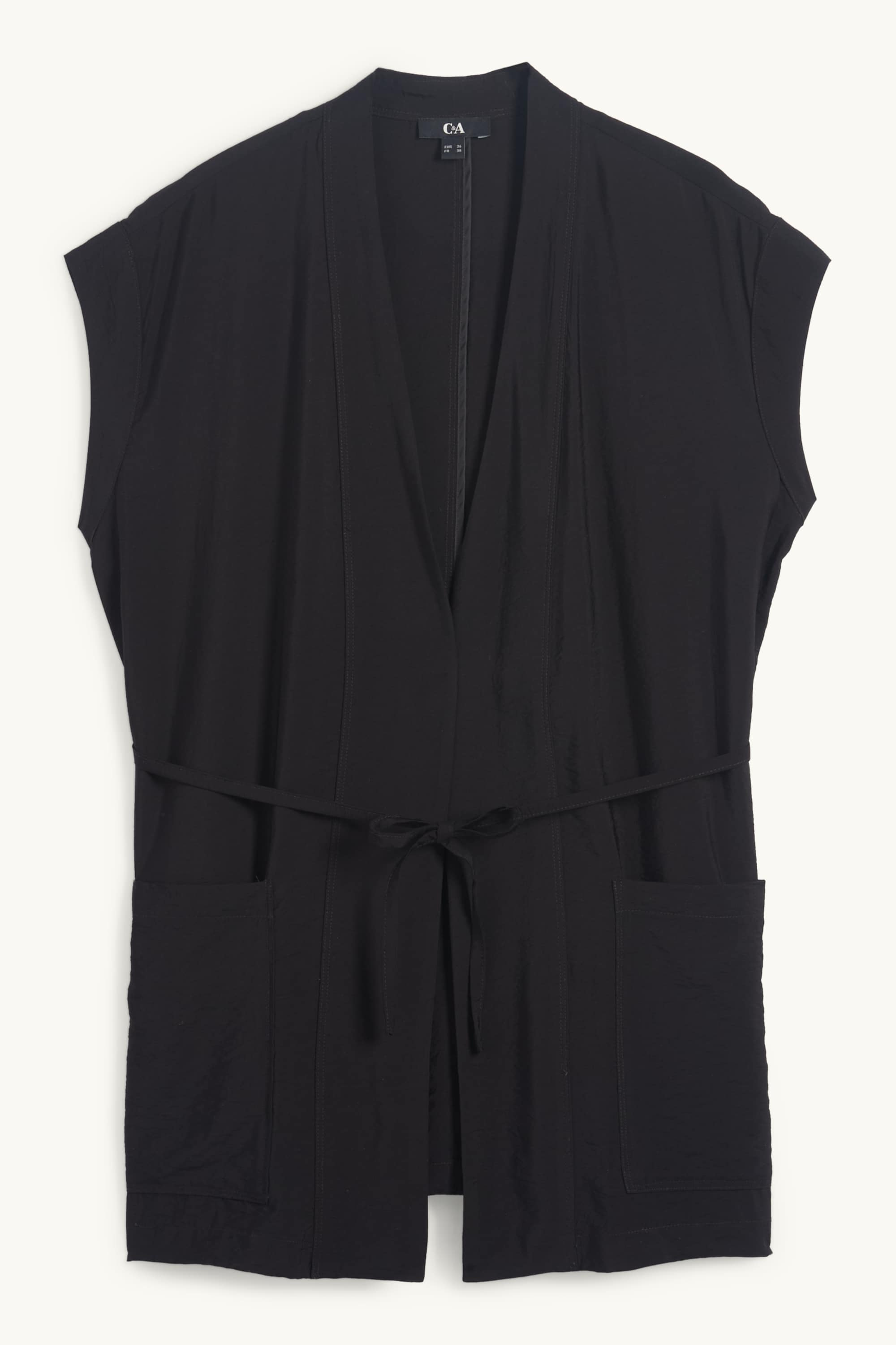 Waistcoat - relaxed fit black