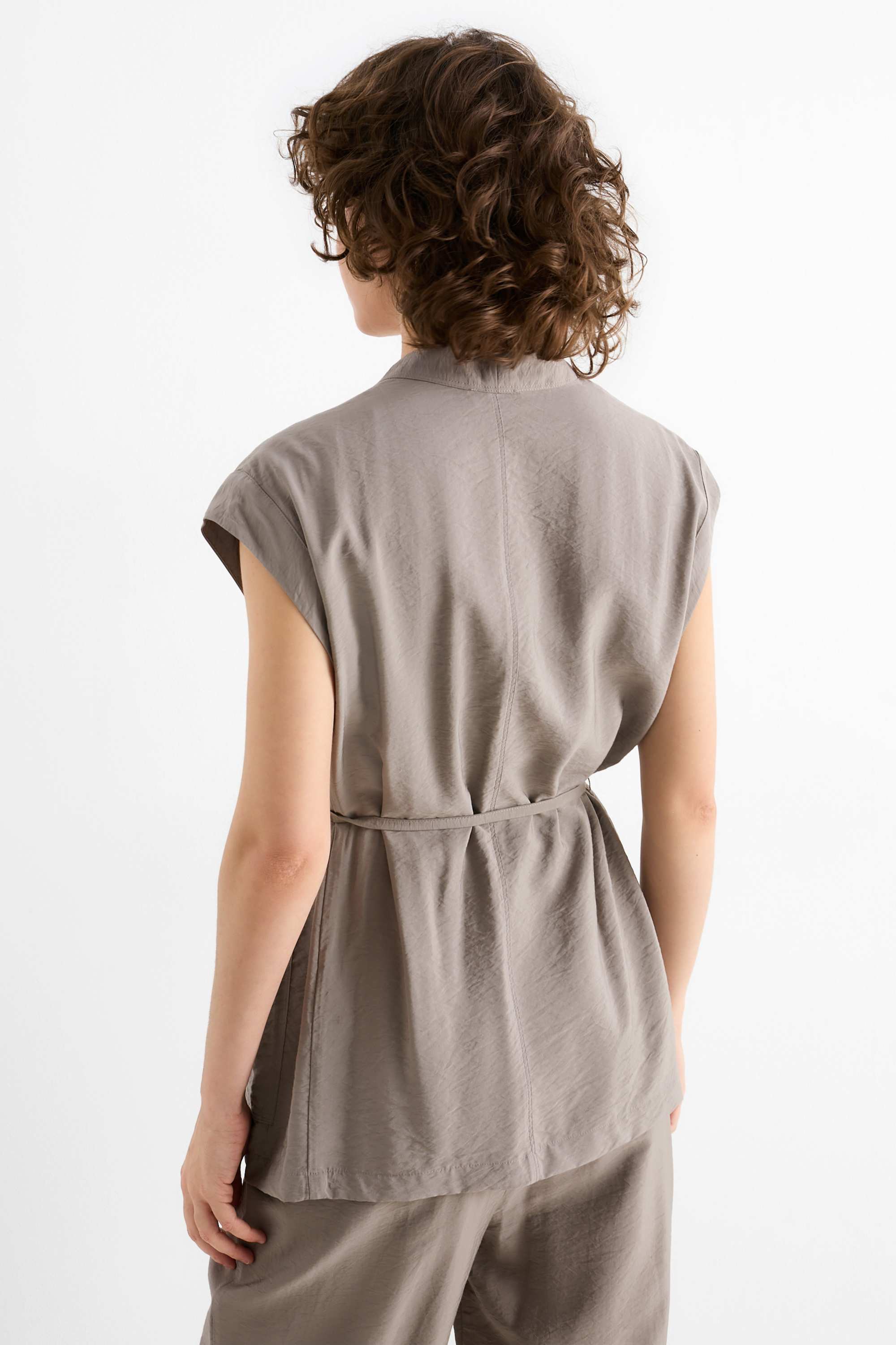 Waistcoat - relaxed fit gray