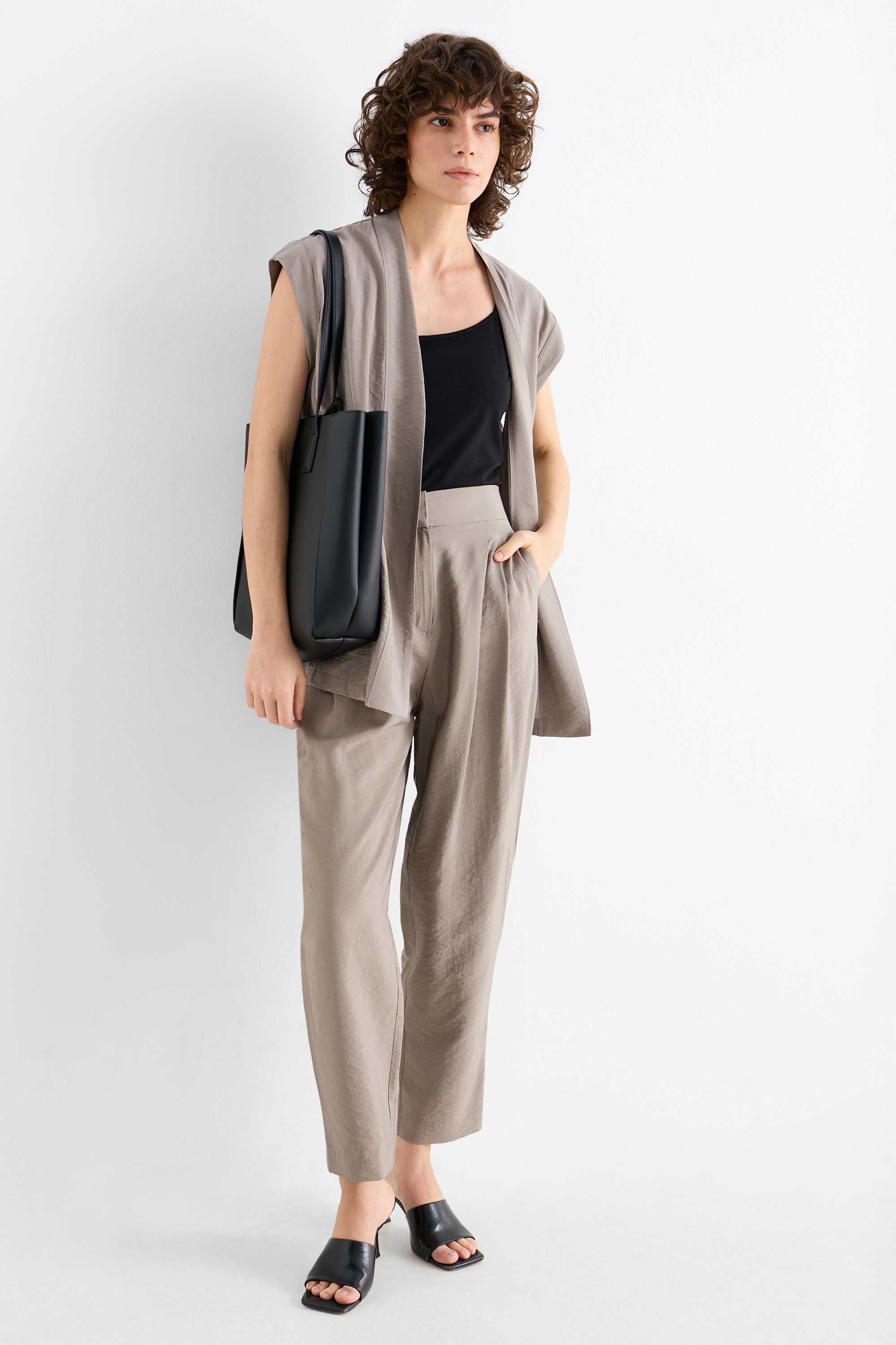 Waistcoat - relaxed fit gray