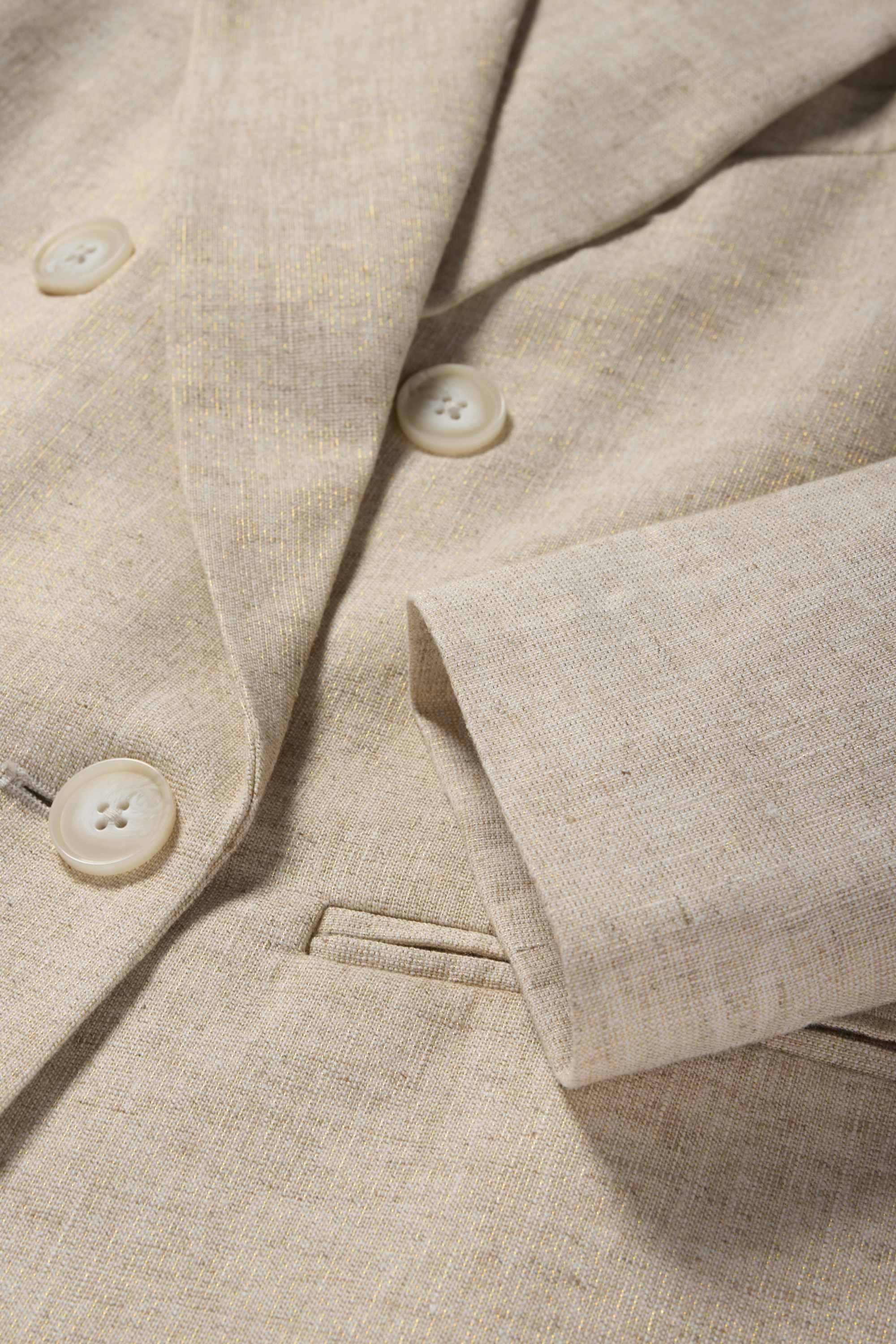 Business blazer - regular fit - linen blend beige / gold