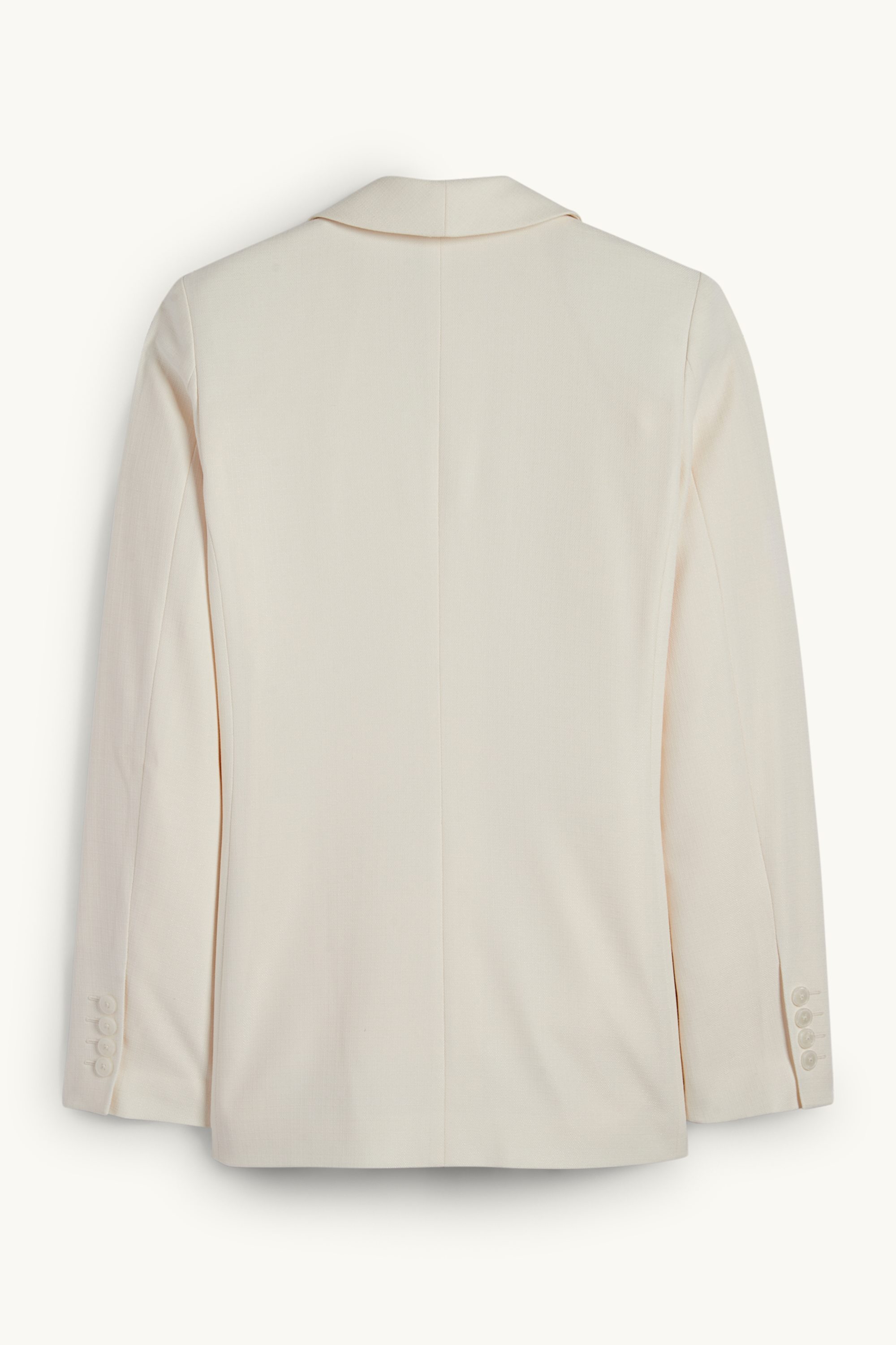 Long blazer - regular fit - textured cremewhite