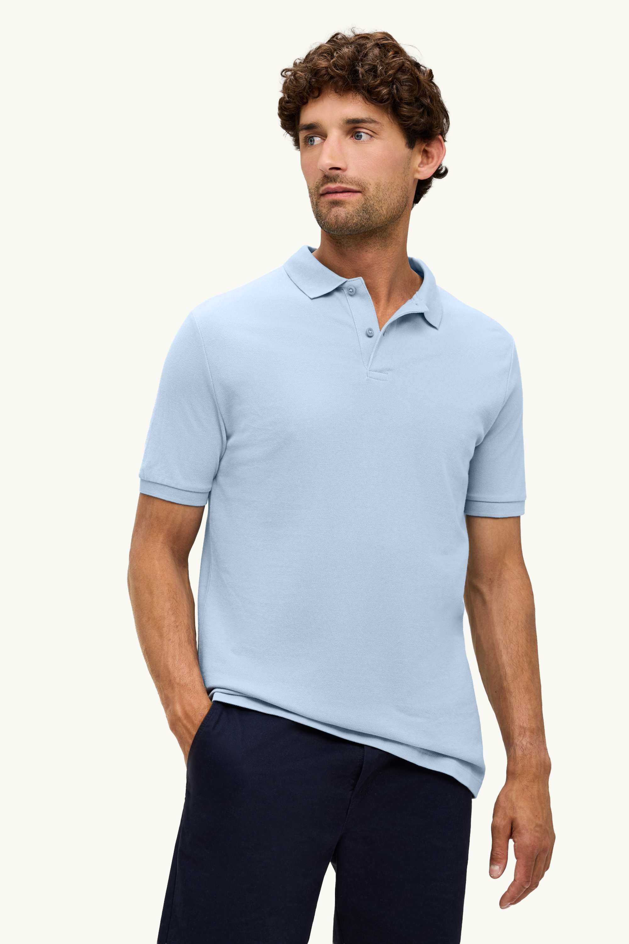 Polo shirt - regular fit light blue