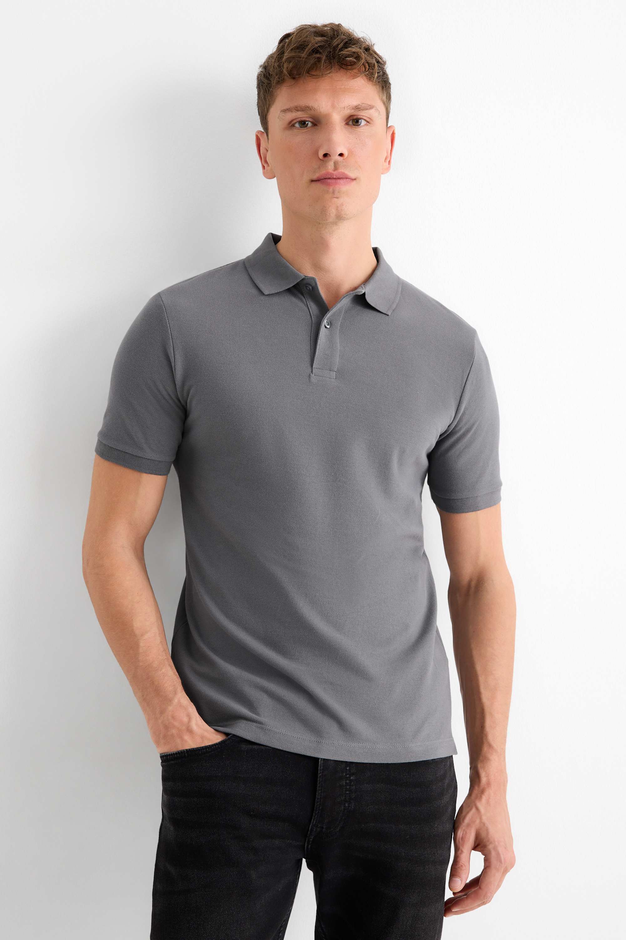 Polo shirt - regular fit gray (21)