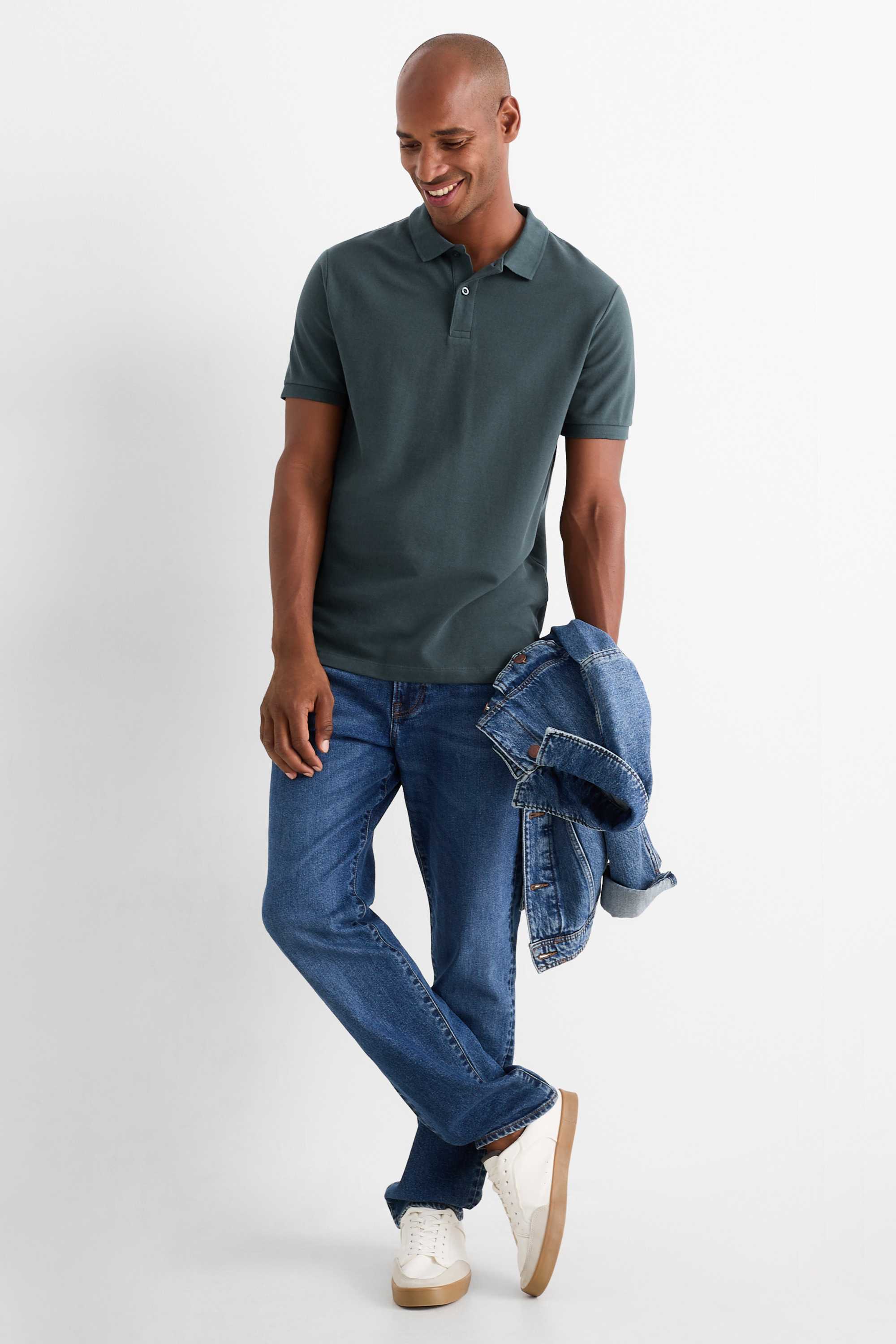Polo shirt - regular fit dark green