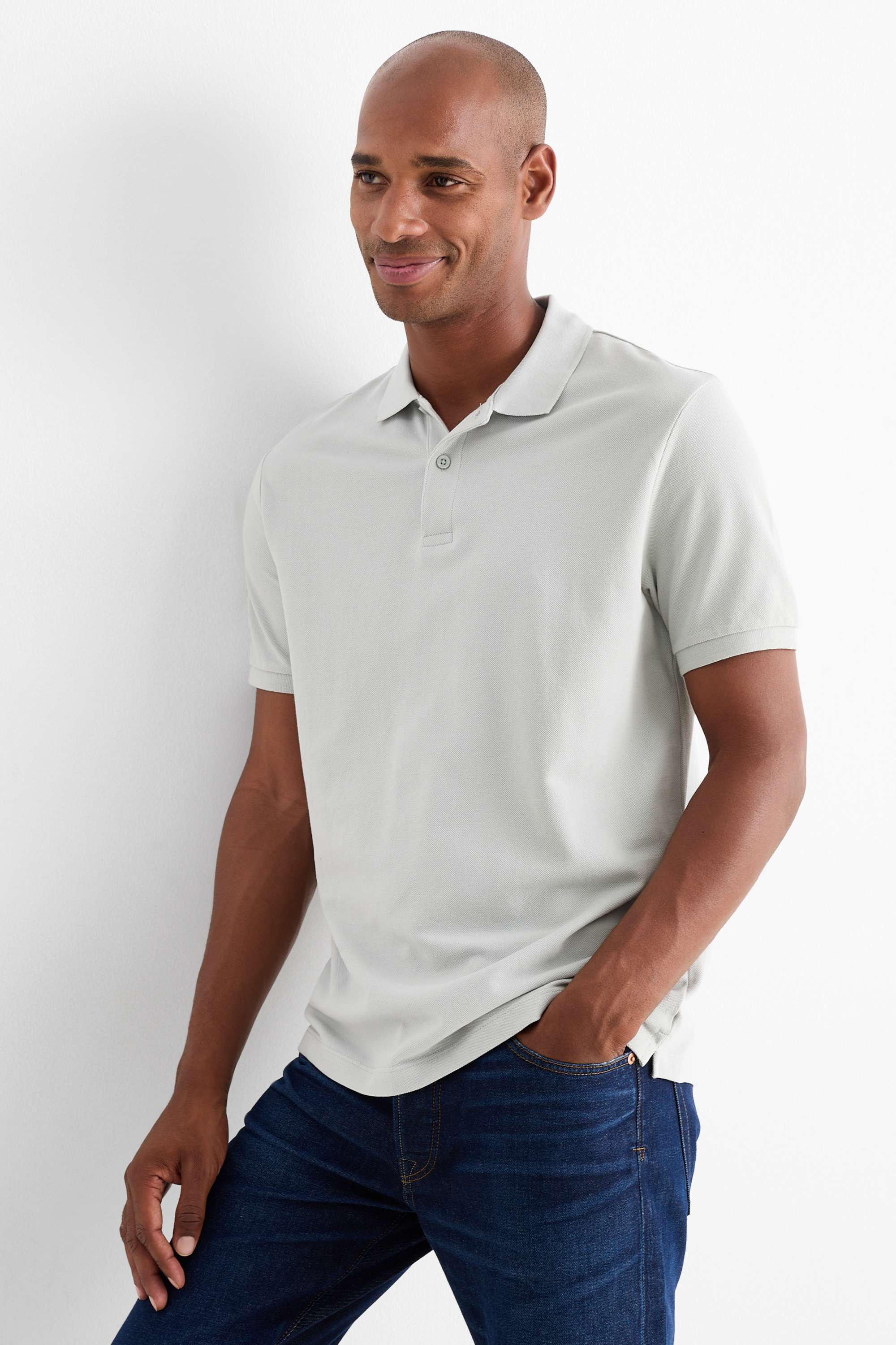Polo shirt - regular fit light gray (8)